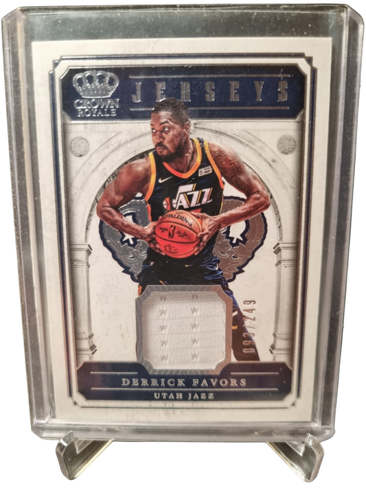 2017-18 Panini Crown Royale #JSY-DFA Derrick Favors Jerseys Game Worn Patch 092/249