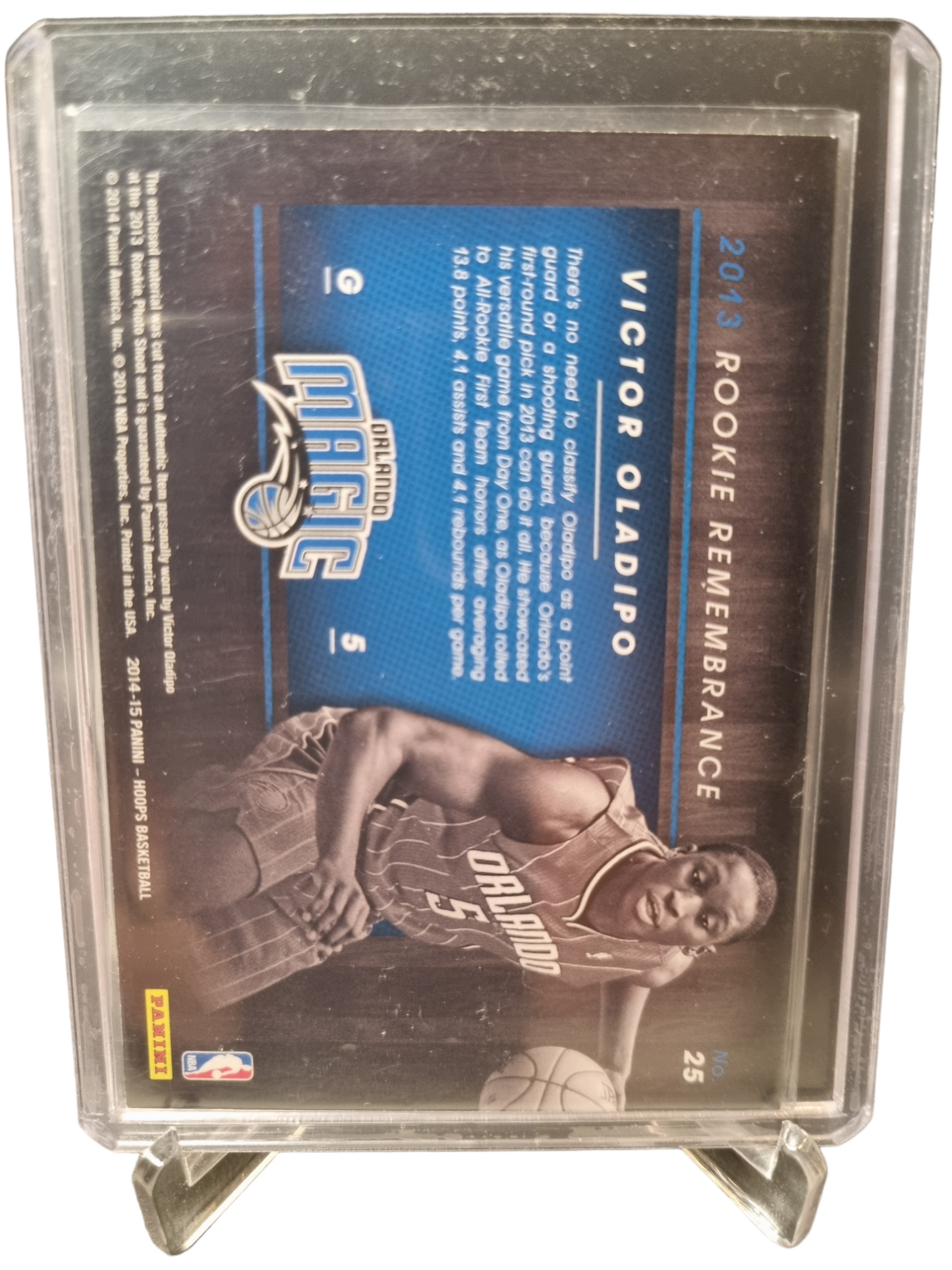 2014-15 Panini Hoops #25 Victor Oladipo Rookie Remembrance Game Worn Patch