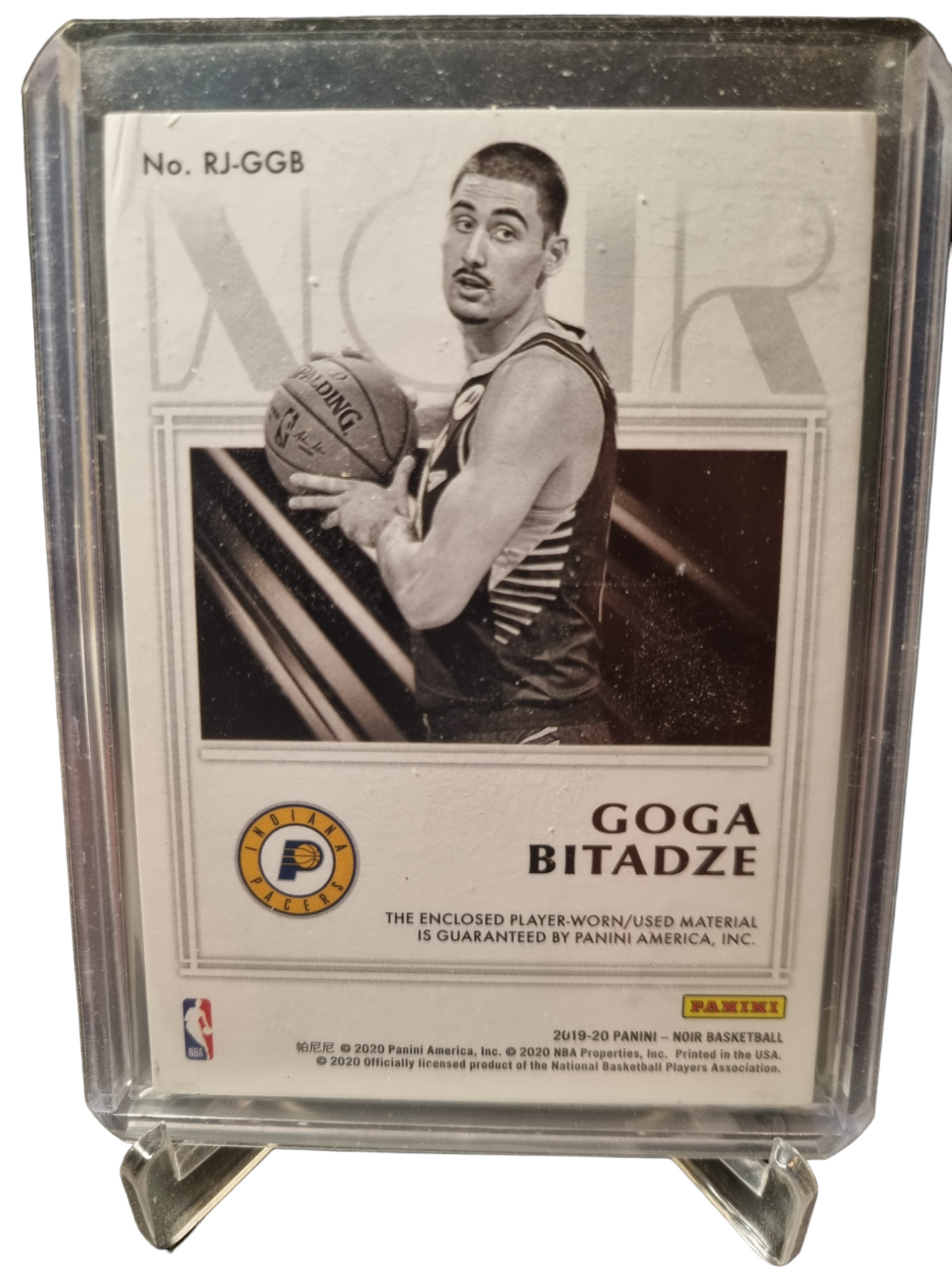 2019-20 Panini Noir #RJ-GGB Goga Bitacze Rookie Card Jumbo Material Game Worn Patch 38/99