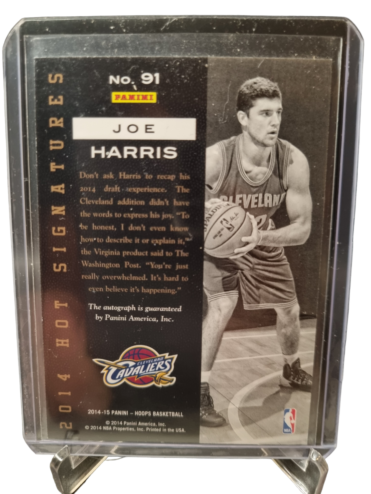 2014-15 Panini Hoops #91 Joe Harris Rookie Card Hot Signatures Autograph