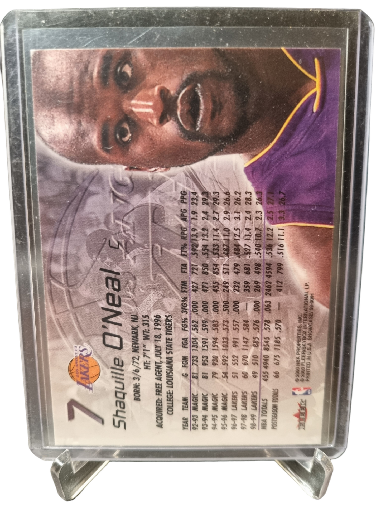 1999-20 Fleer #7 Shaquille O'Neal Flair Showcase