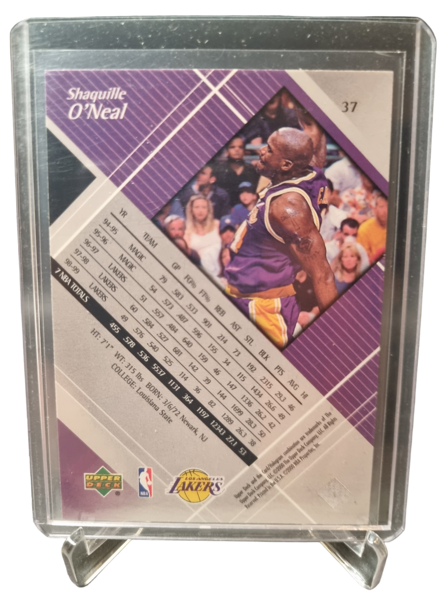 2000 Upper Deck #37 Shaquille O'Neal Black Diamond