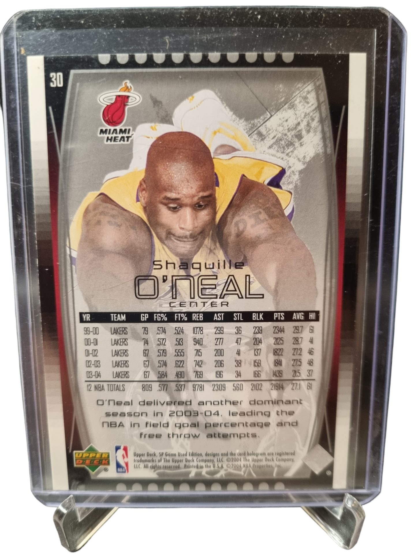 2004 Upper Deck #30 Shaquille O'Neal SP Game Used Edition