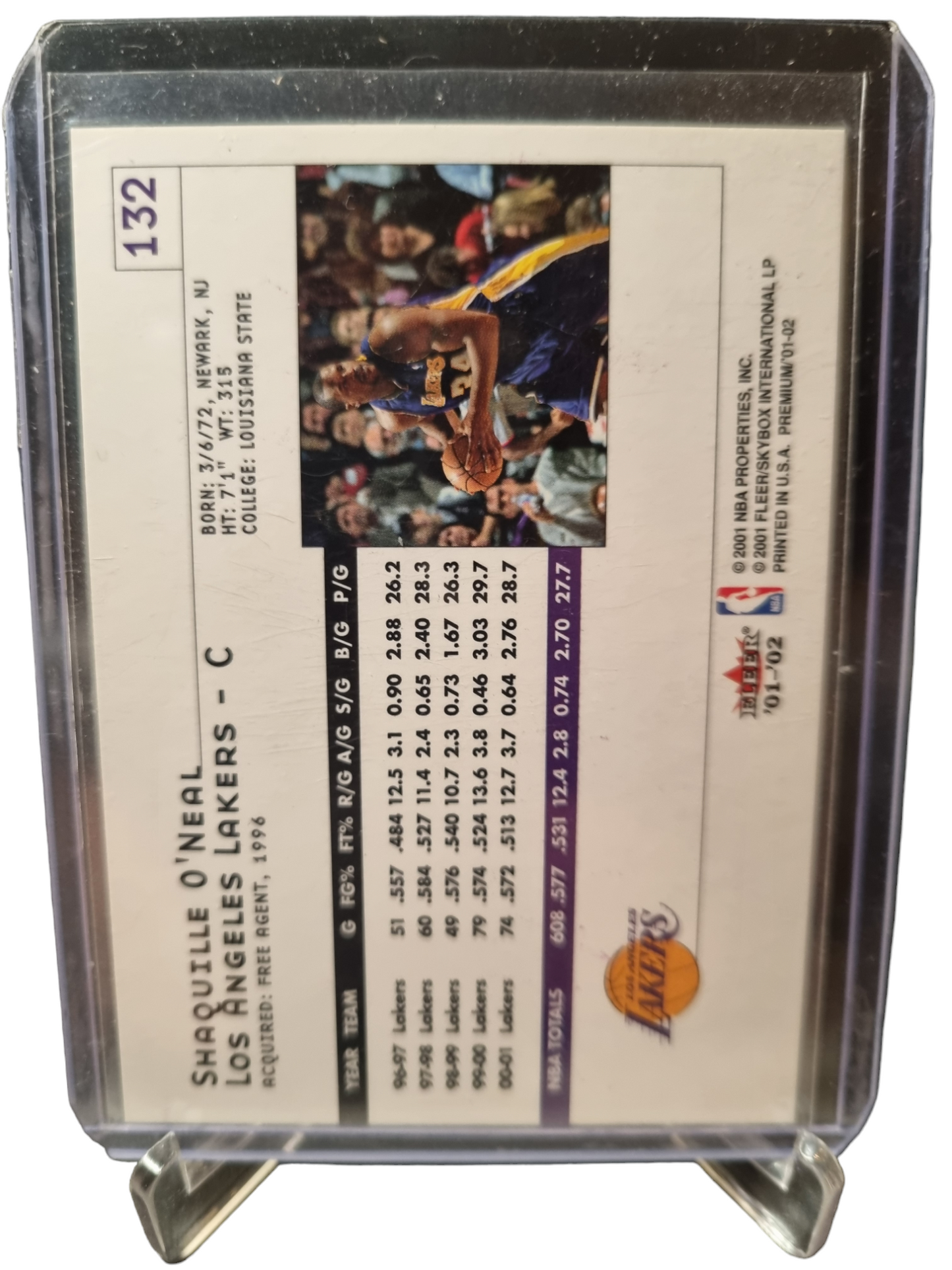 2001-02 Fleer Premium #132 Shaquille O'Neal