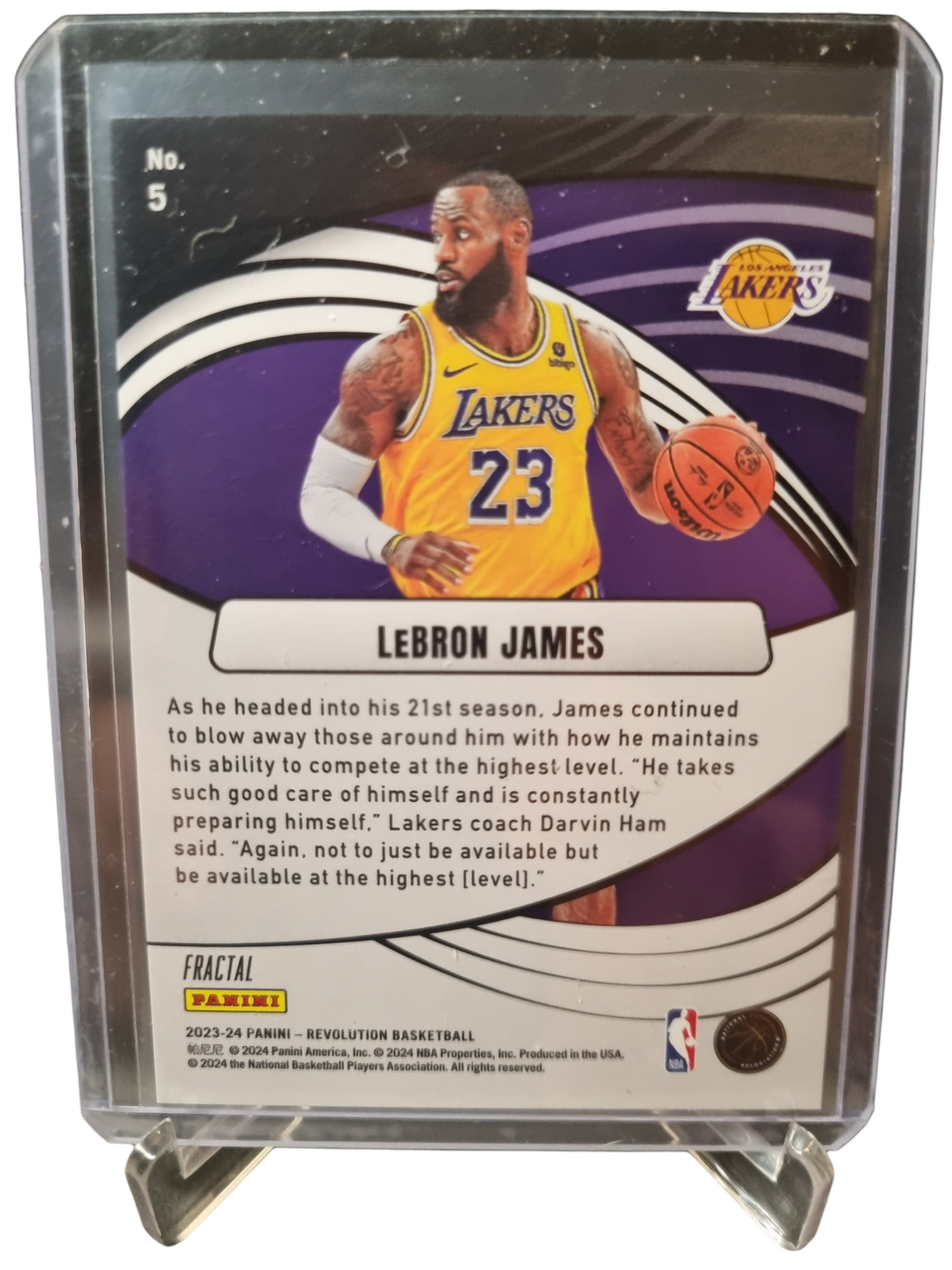 2023-24 Panini Revolution #5 Lebron James Supernova Fractal