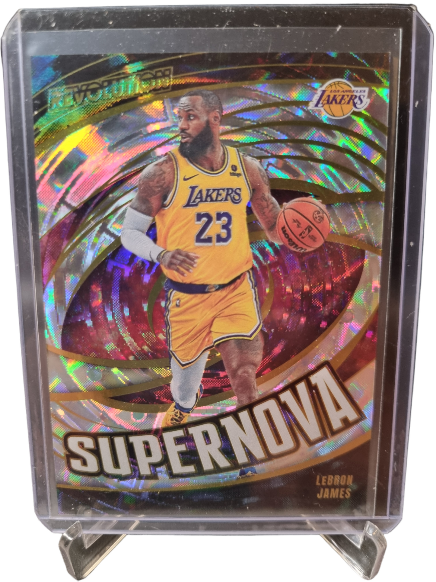 2023-24 Panini Revolution #5 Lebron James Supernova Fractal