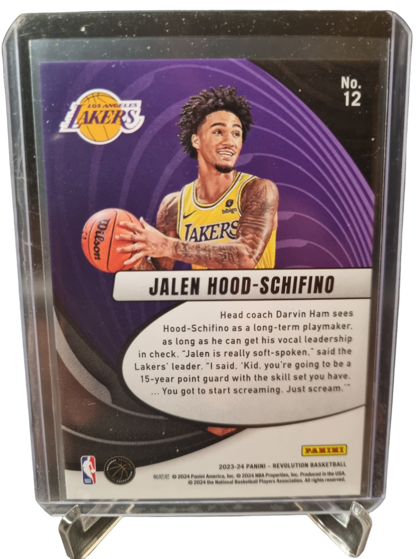 2023-24 Panini Revolution #12 Jalen Hood-Schifino Rookie Card Vortex