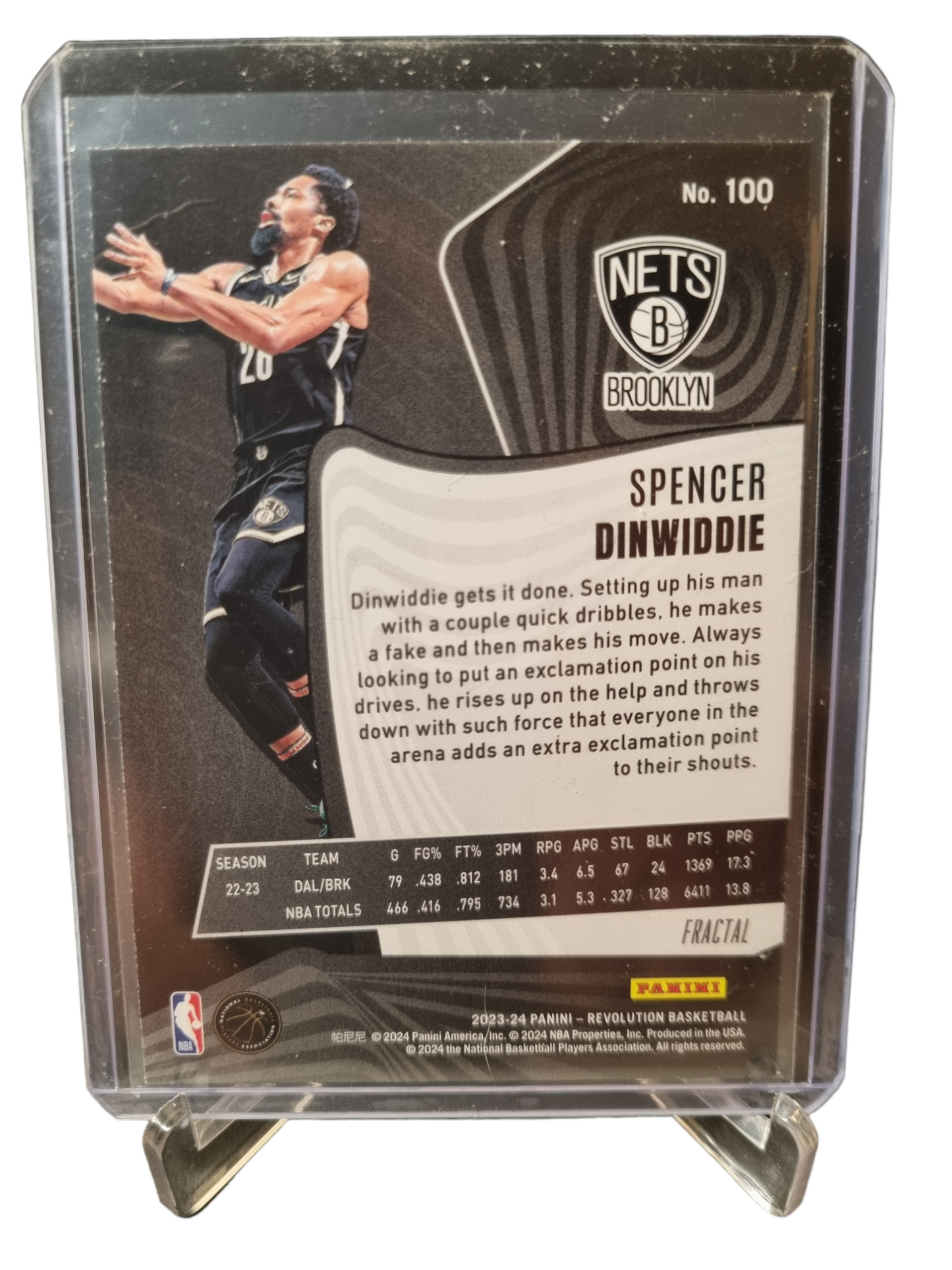 2023-24 Panini Revolution #100 Spencer Dinwiddie Fractal