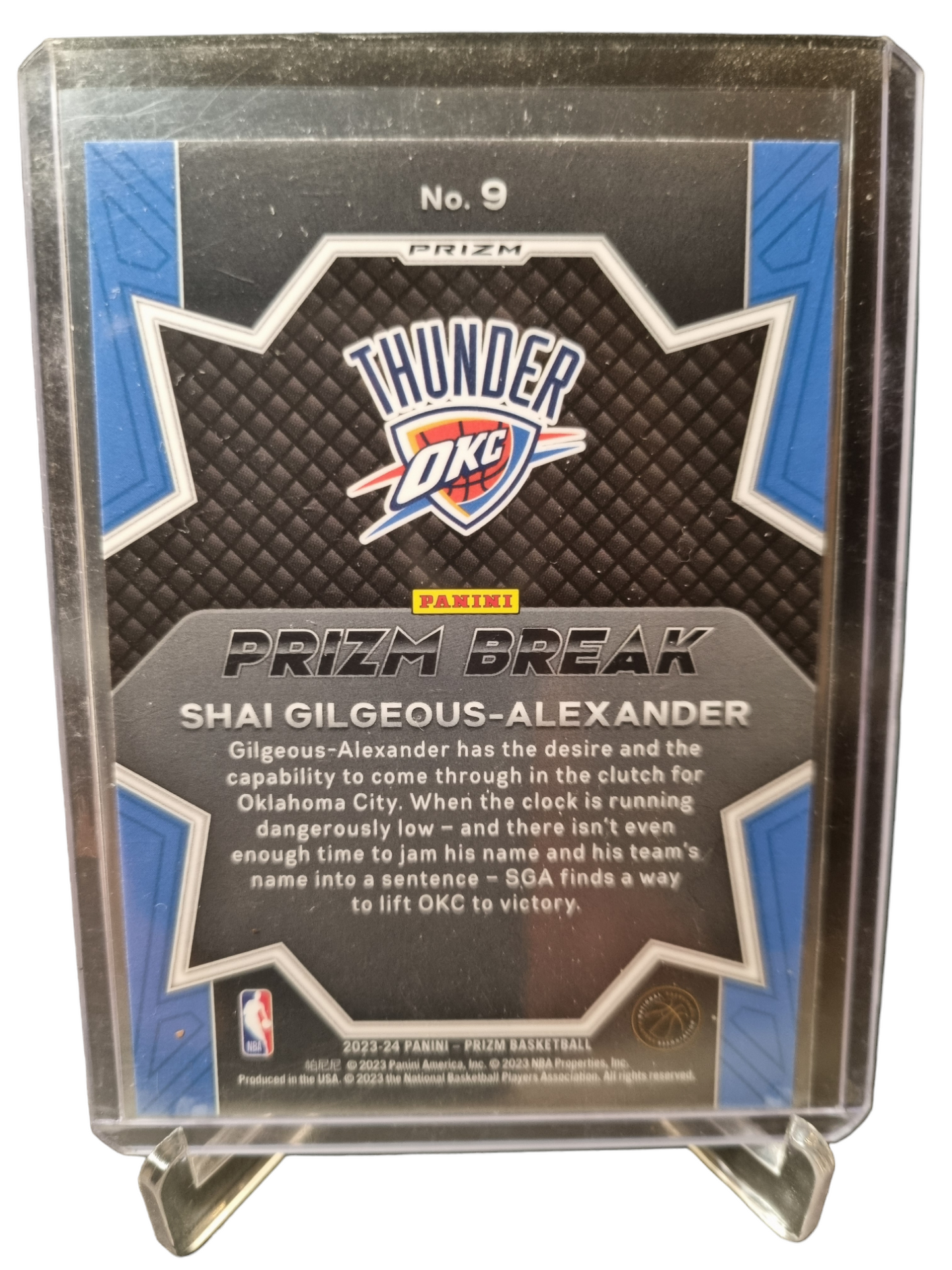 2023-24 Panini Prizm #9 Shai Gilgeous-Alexander Prizm Break Fast Break