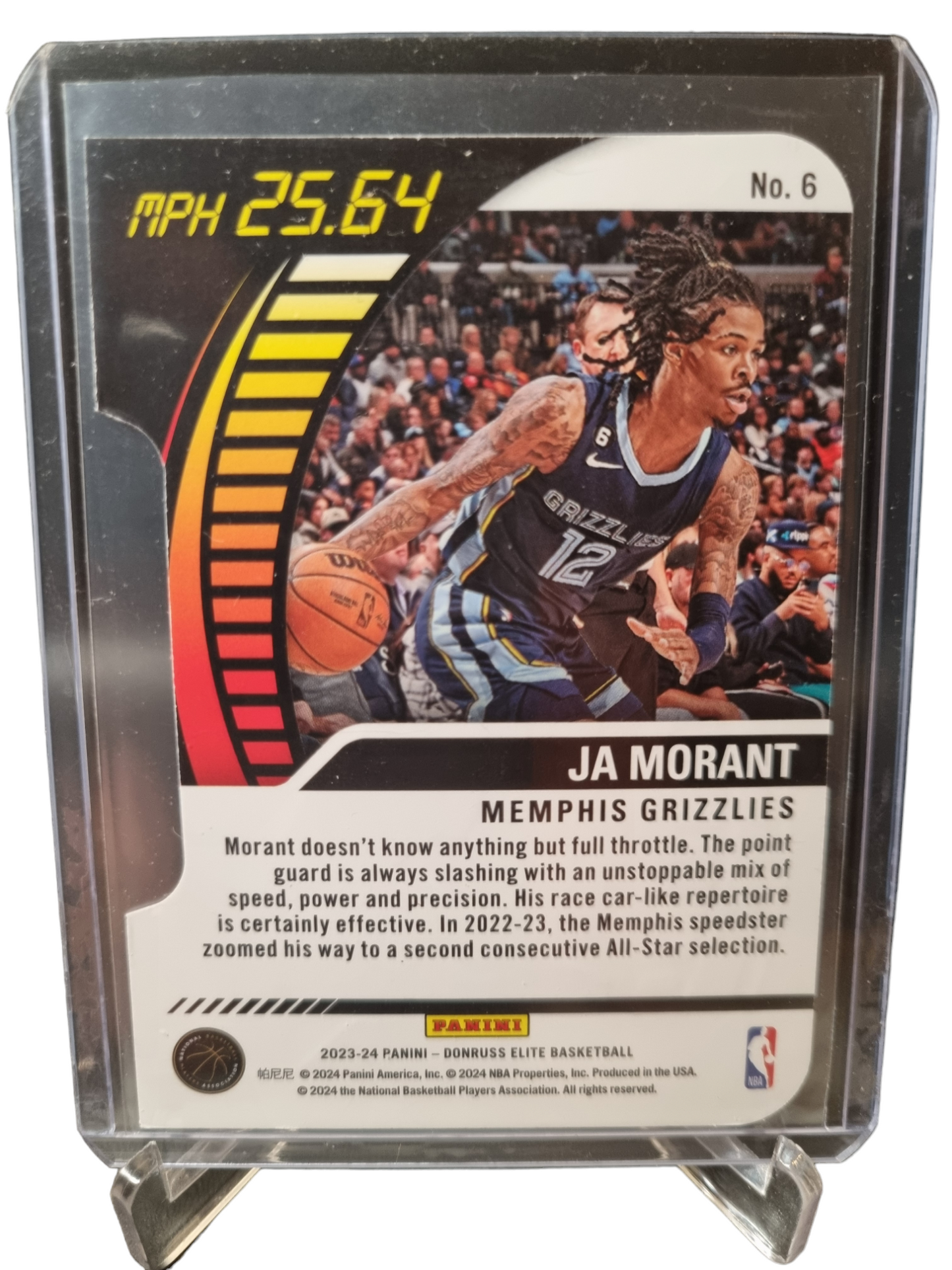 2023-24 Panini Donruss Elite #6 JA Morant Full Throttle Die Cut