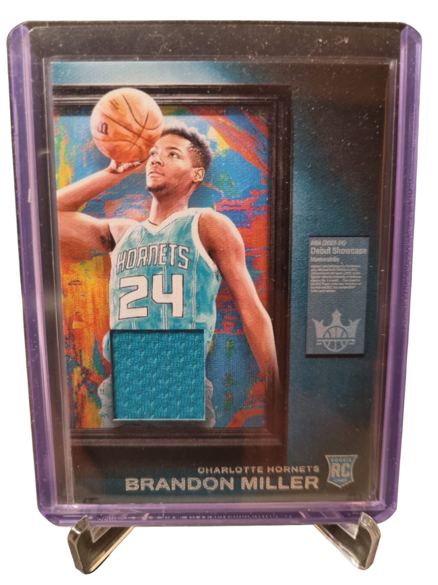 2023-24 Panini Court Kings #DSM-MLR Brandon Miller Rookie Card Debut Showcase Patch