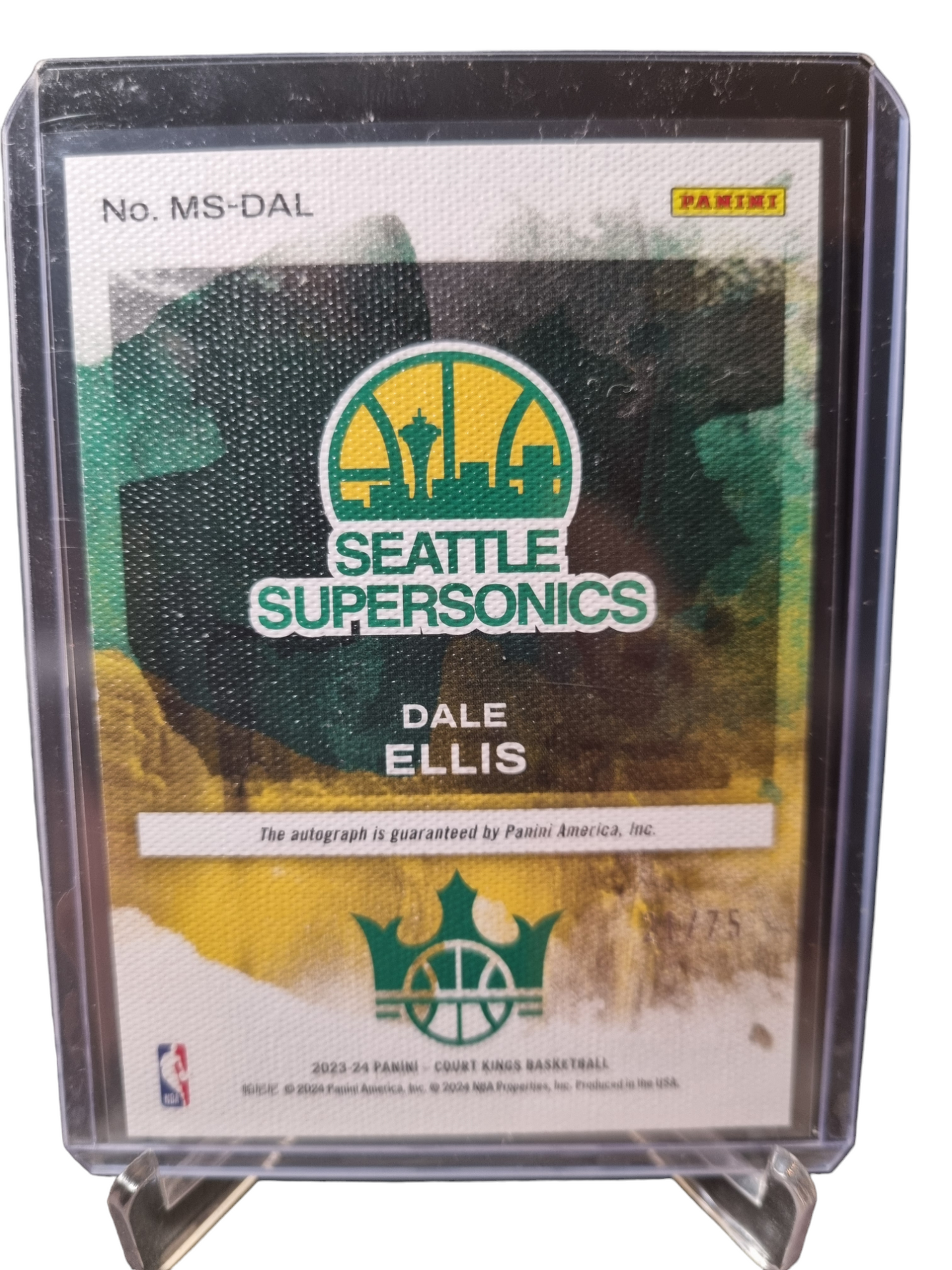 2023-24 Panini Donruss Court Kings #MS-DAL Dale Ellis Masterstrokes Autograph 21/75