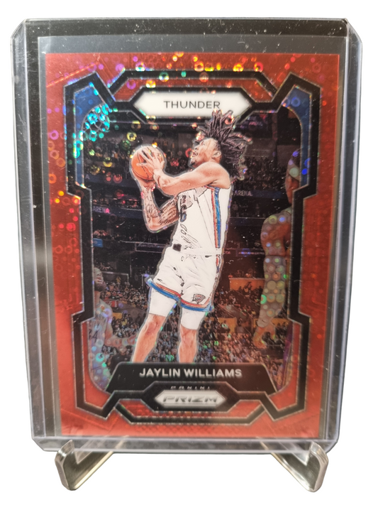 2023-24 Panini Prizm #214 Jaylin Williams Red Fast Break Prizm 033/100