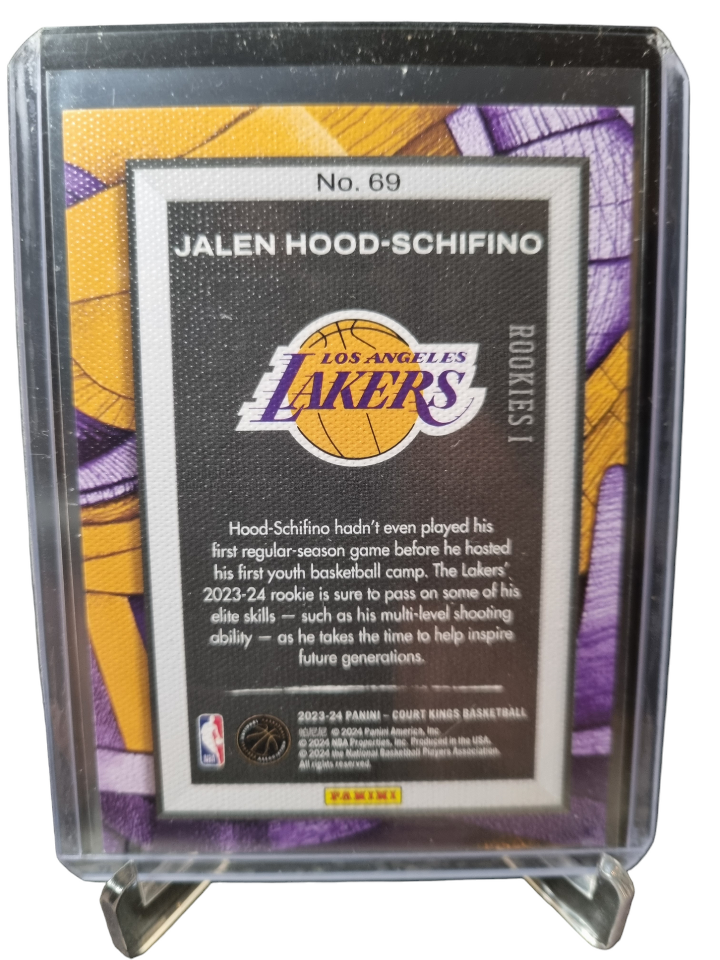 2023-24 Panini Court Kings #69 Jalen Hood-Schifino Rookie Card Rookies I