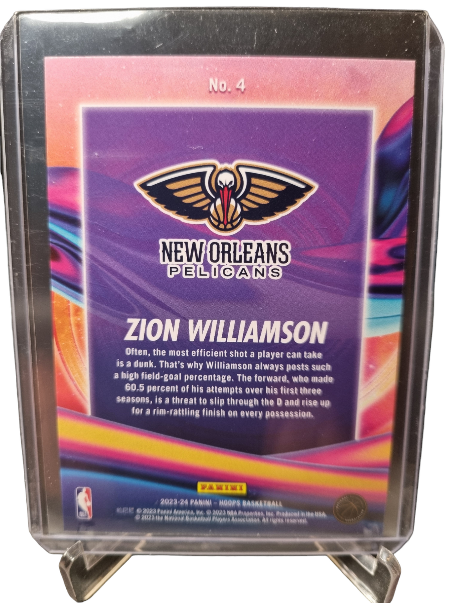 2023-24 Panini Hoops #4 Zion Williamson Anti Gravity