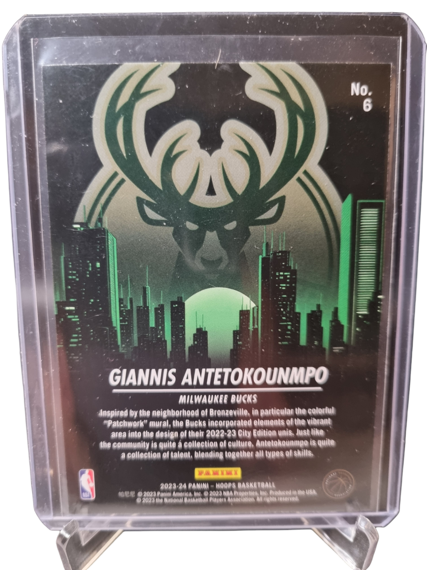 2023-24 Panini Hoops #6 Giannis Antetokounmpo City Edition