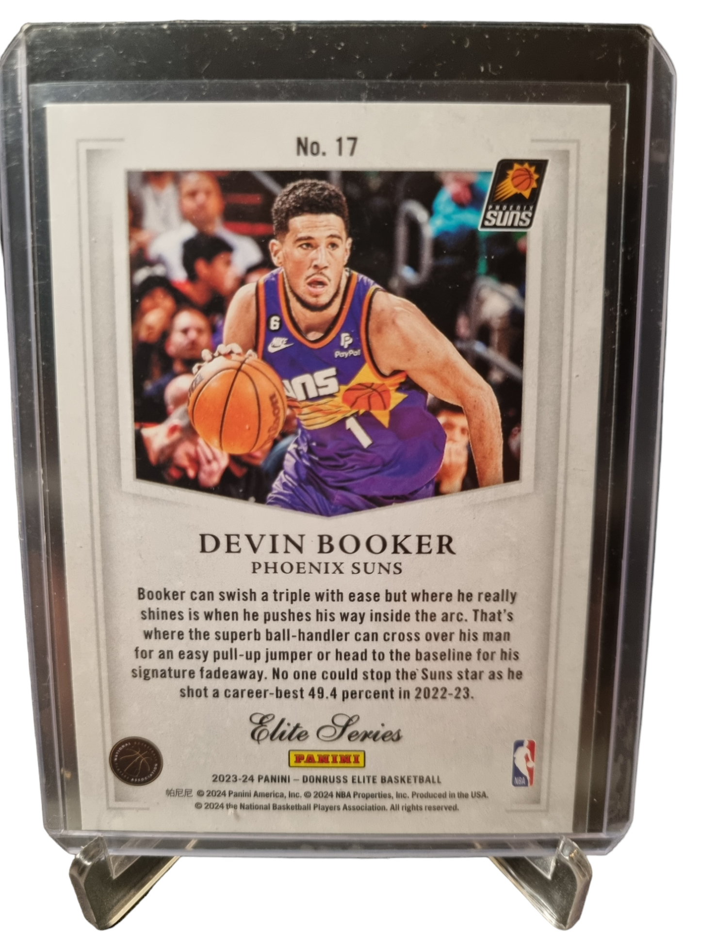 2023-24 Panini Donruss Elite #17 Devon Booker Silver Elite Series