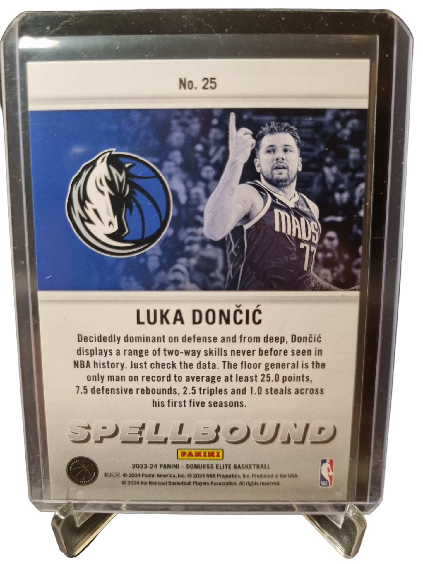 2023-24 Panini Donruss Elite #25 Luka Doncic Spellbound D