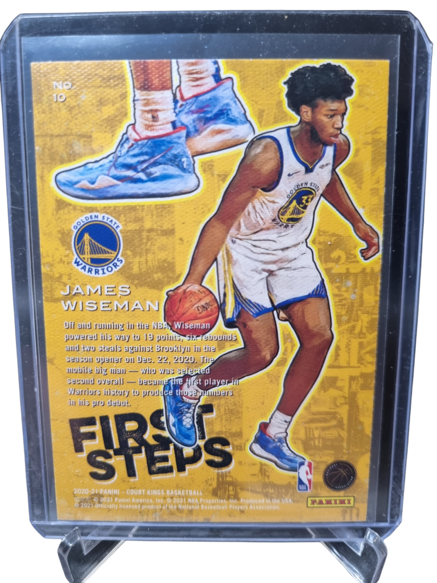 2020-21 Panini Court Kings #10 James Wiseman Rookie Card First Steps