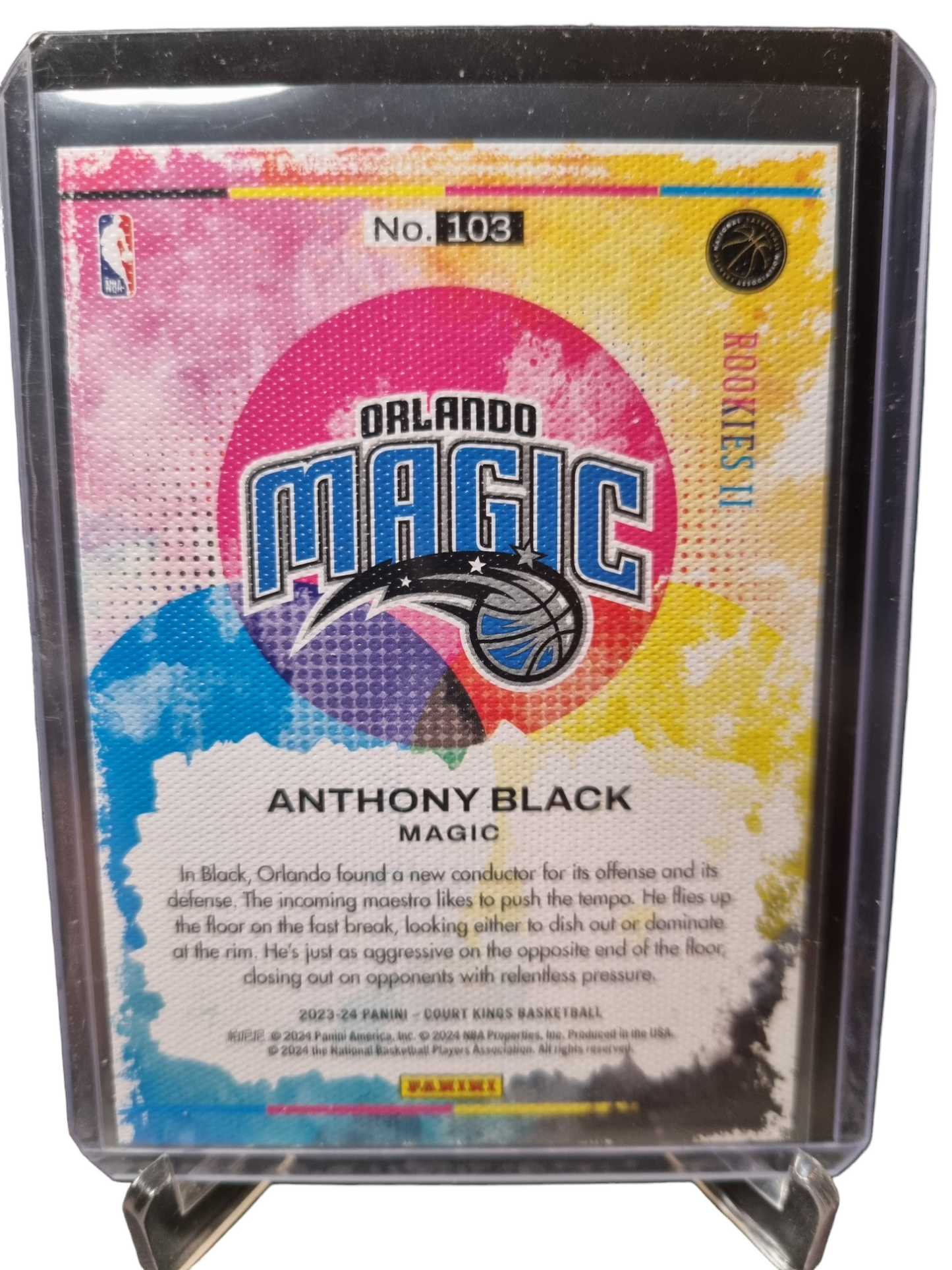 2023-24 Panini Court Kings #103 Anthony Black Rookie Card Rookies II