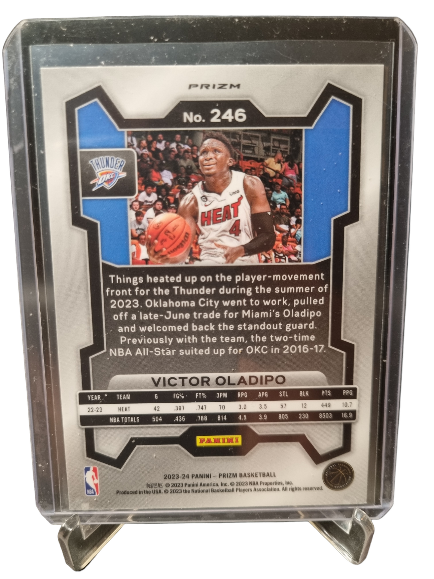 2023-24 Panini Prizm #246 Victor Oladipo Silver Cracked Ice Prizm