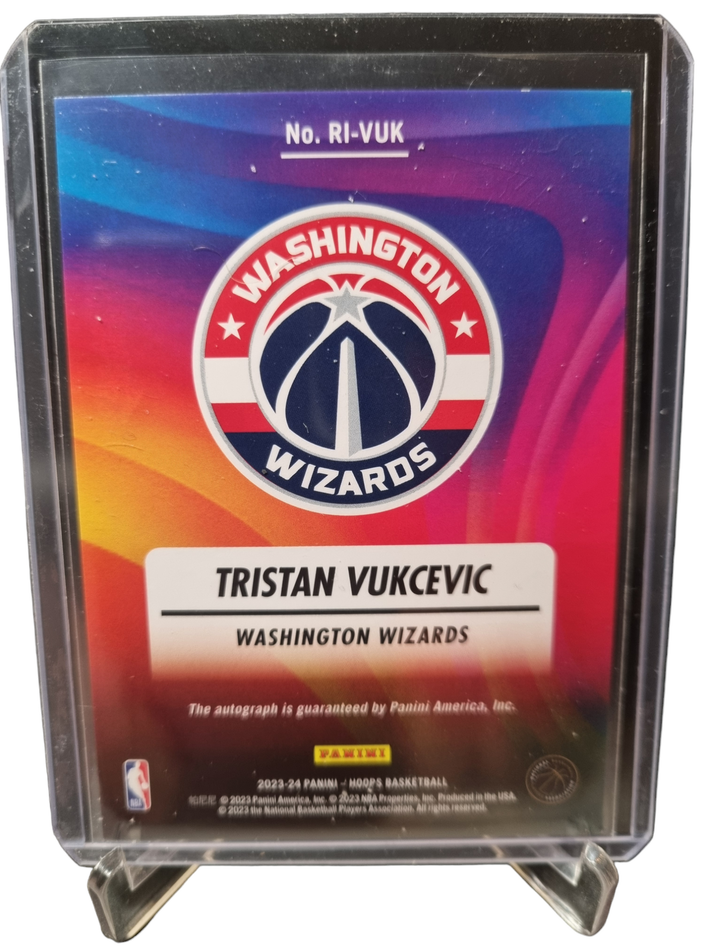 2023-24 Panini Hoops #RI-VUK Tristan Vukcevic Rookie Card Rookie Ink