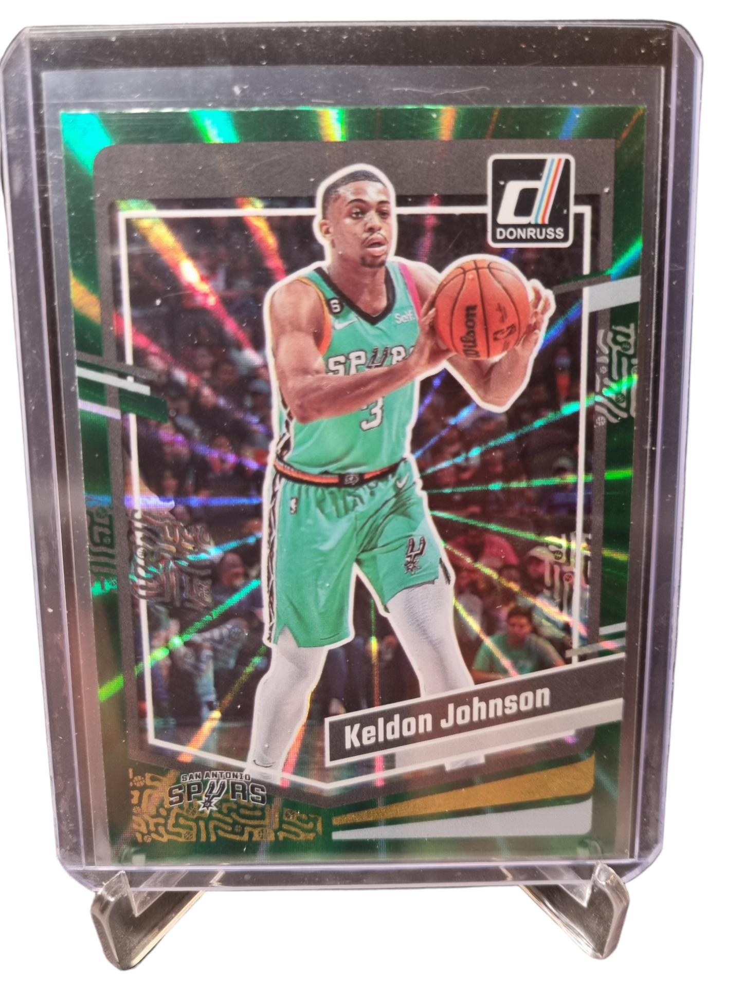 2023-24 Panini Donruss #50 Keldon Johnson Green Laser