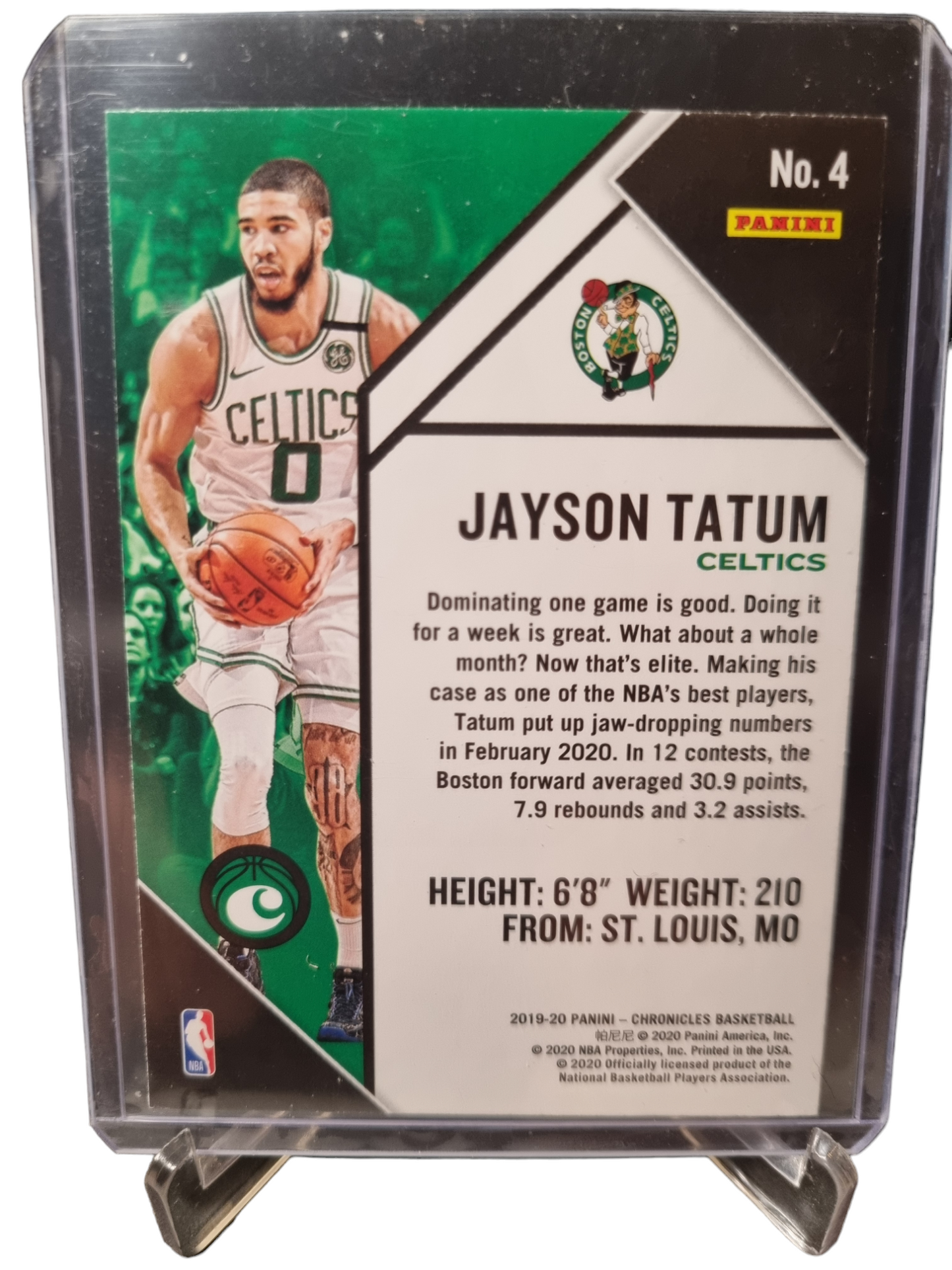 2019-20 Panini Chronicles #4 Jayson Tatum Employee Of The Month