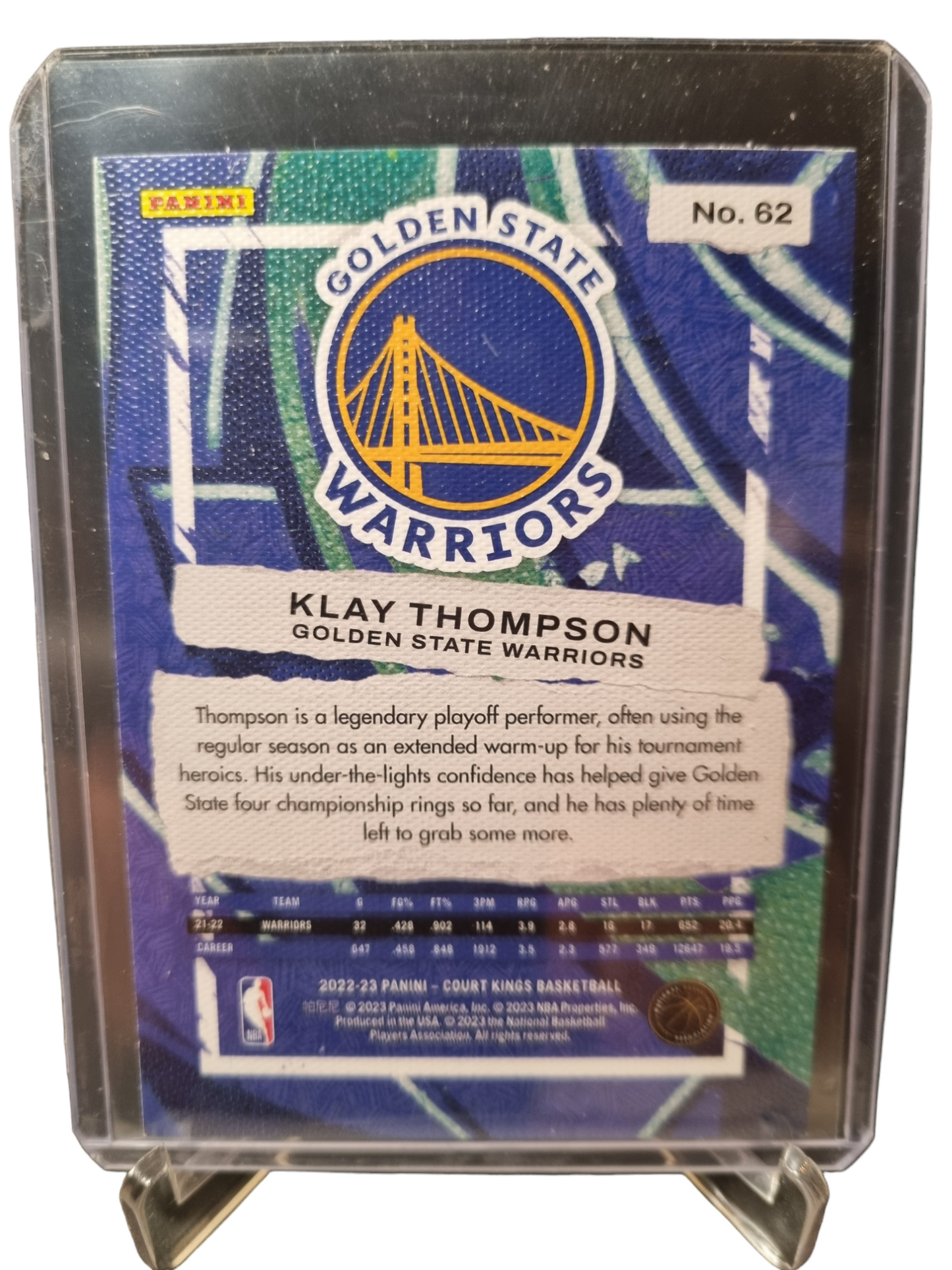 2022-23 Panini Court Kings #62 Klay Thompson