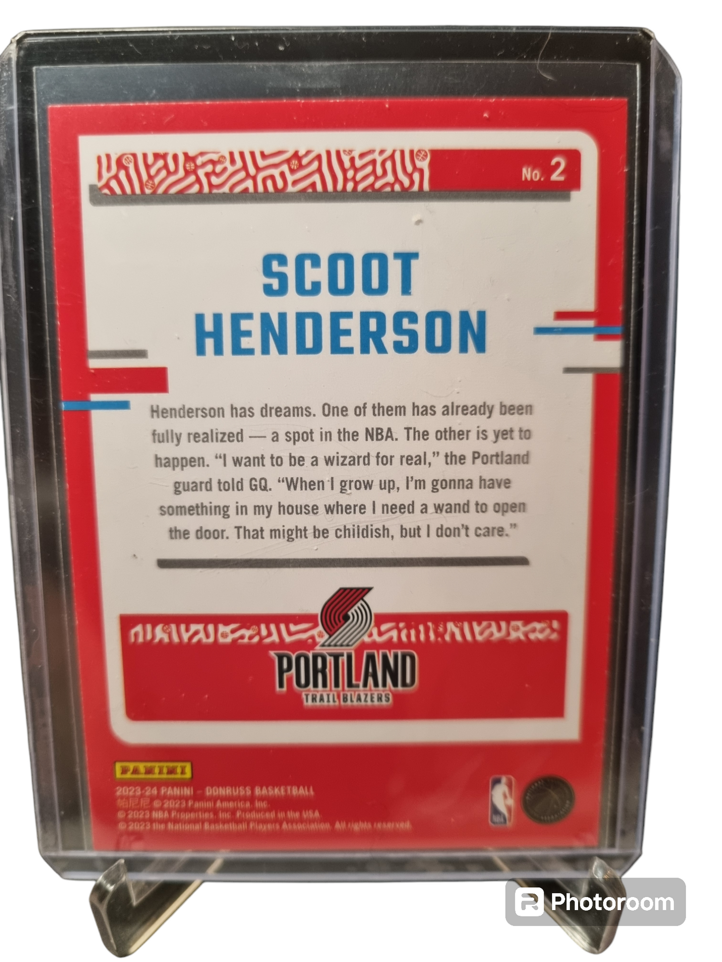 2023-24 Panini Donruss #2 Scoot Henderson Rookie Card The Rookies