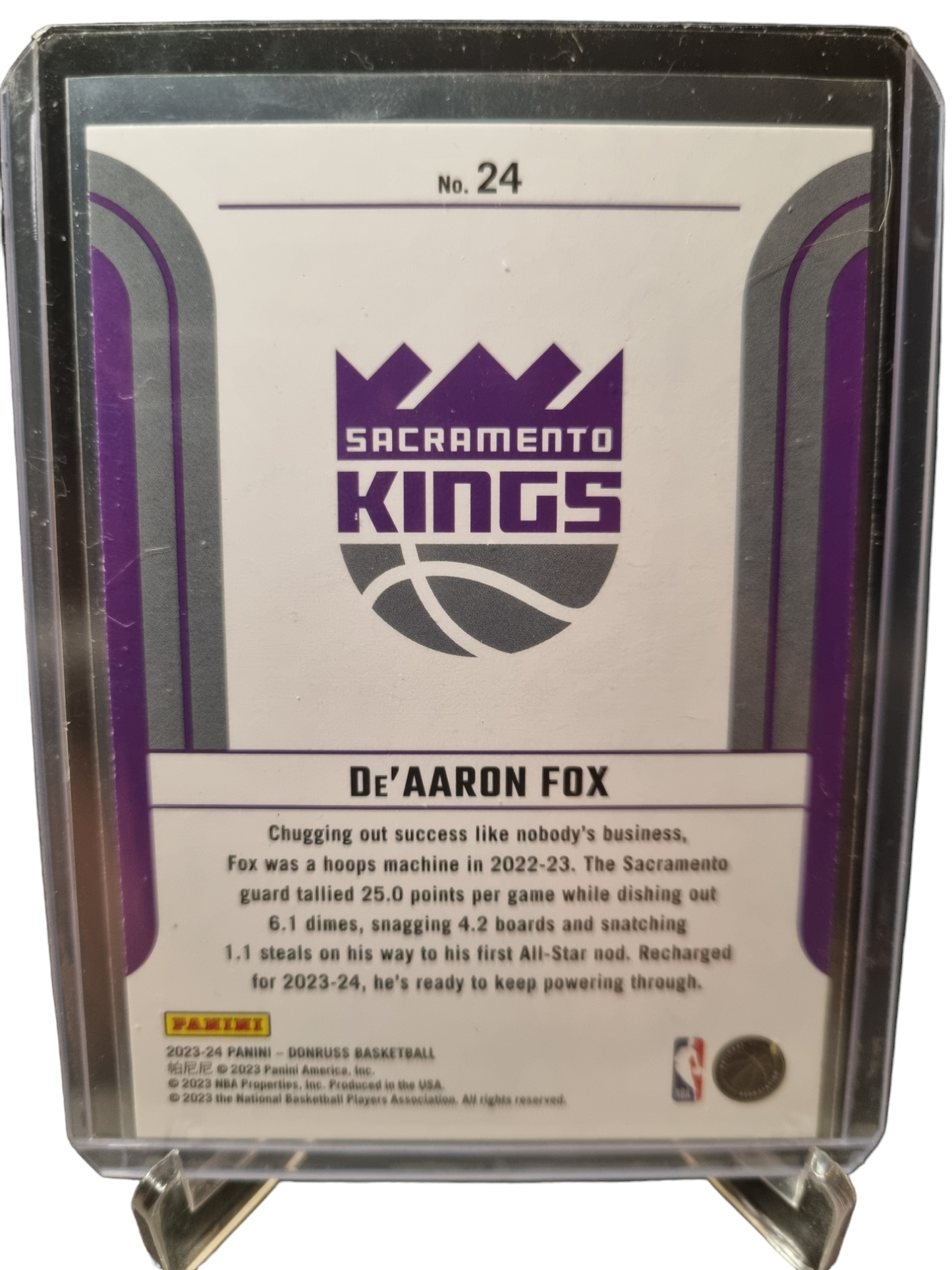 2023-24 Panini Donruss #24 De'Aaron Fox Franchise Features