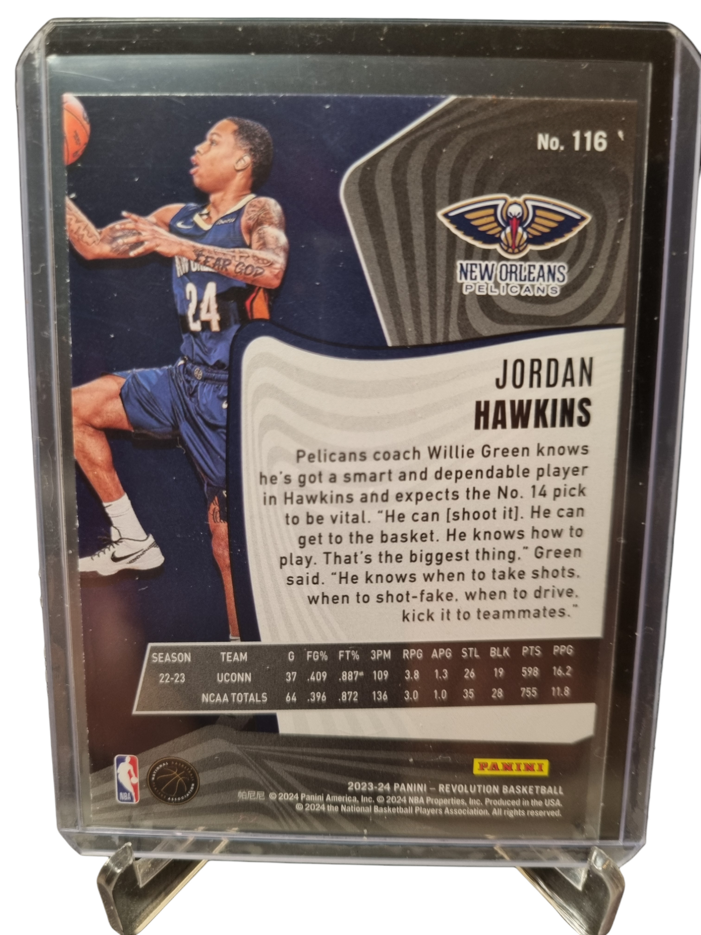 2023-24 Panini Revolution #116 Jordan Hawkins Rookie Card