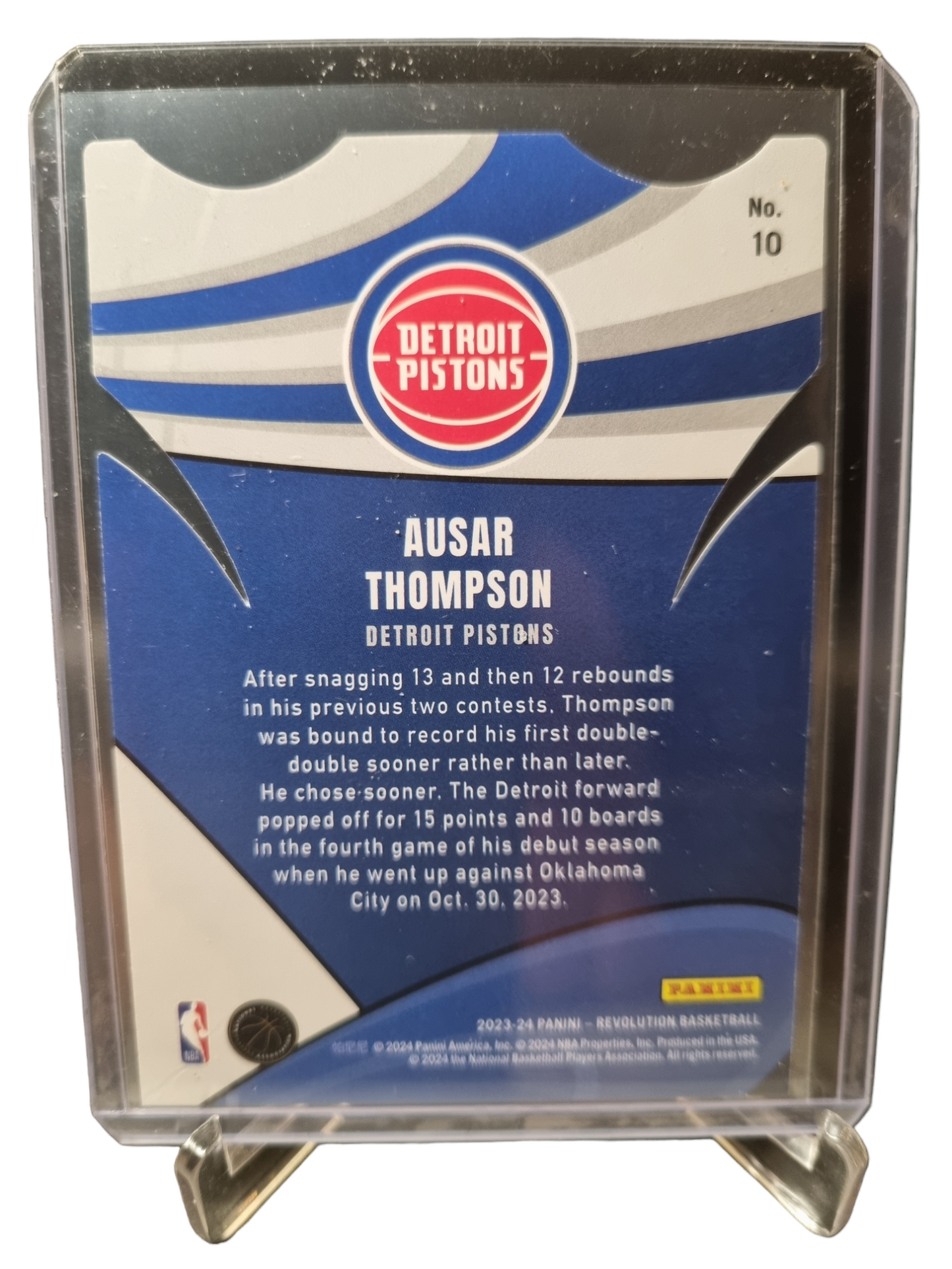 2023-24 Panini Revolution #10 Ausar Thompson Rookie Card Lift Off Die Cut