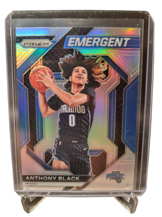 2023-24 Panini Prizm #3 Anthony Black Rookie Card Emergent Silver Prizm