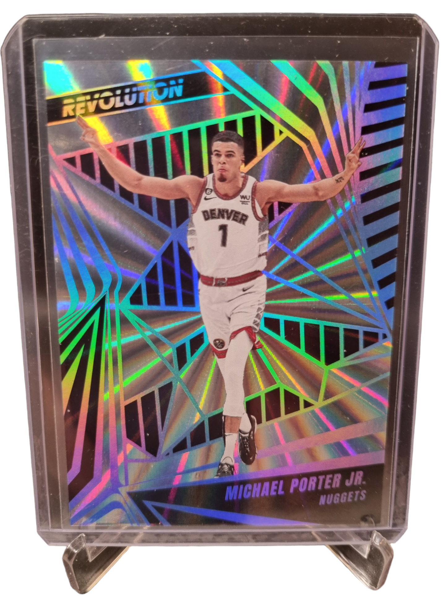 2023-24 Panini Revolution #77 Michael Porter Junior Sunburst 06/75