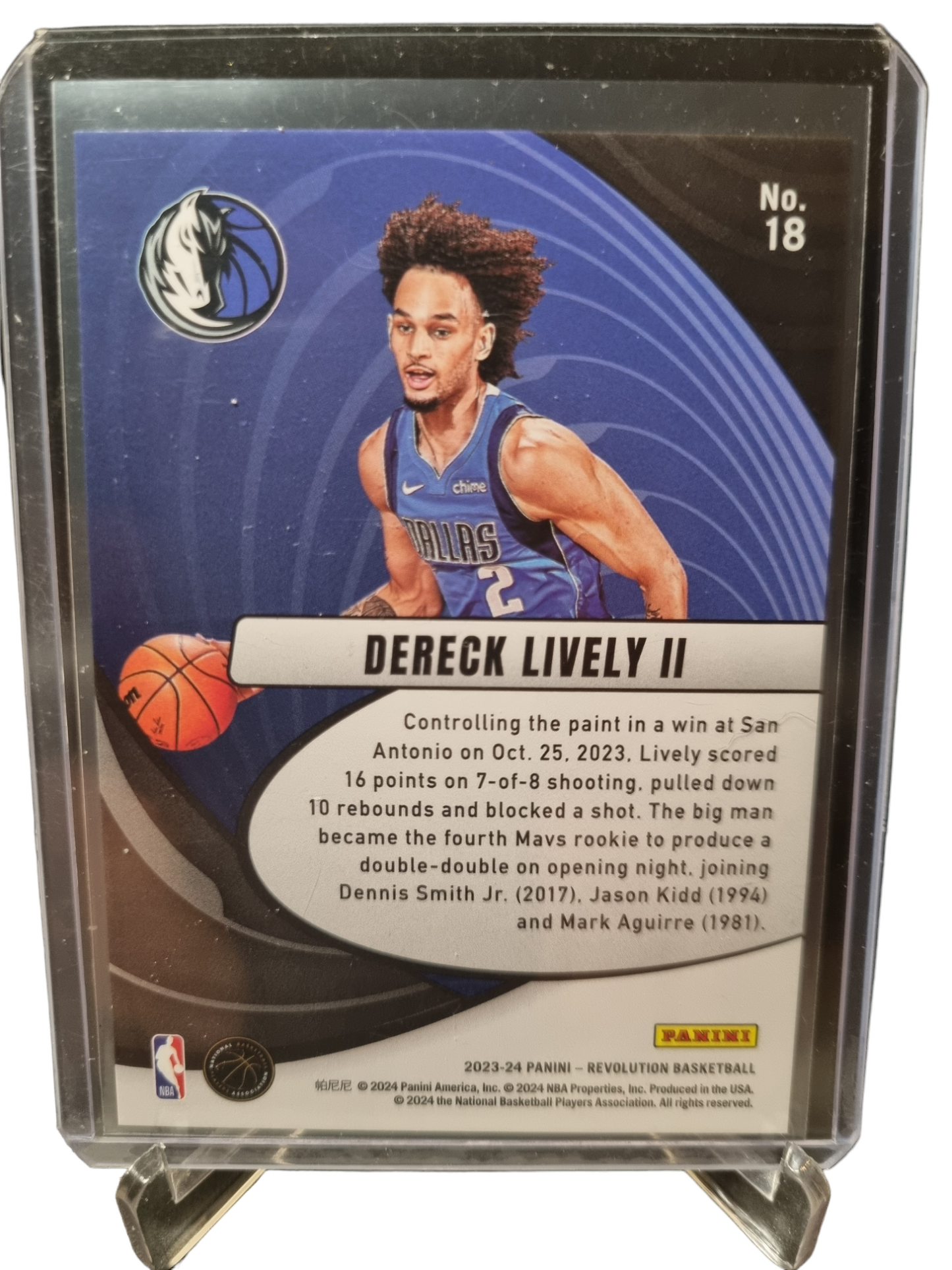 2023-24 Panini Revolution #18 Dereck Lively II Rookie Card Vortex