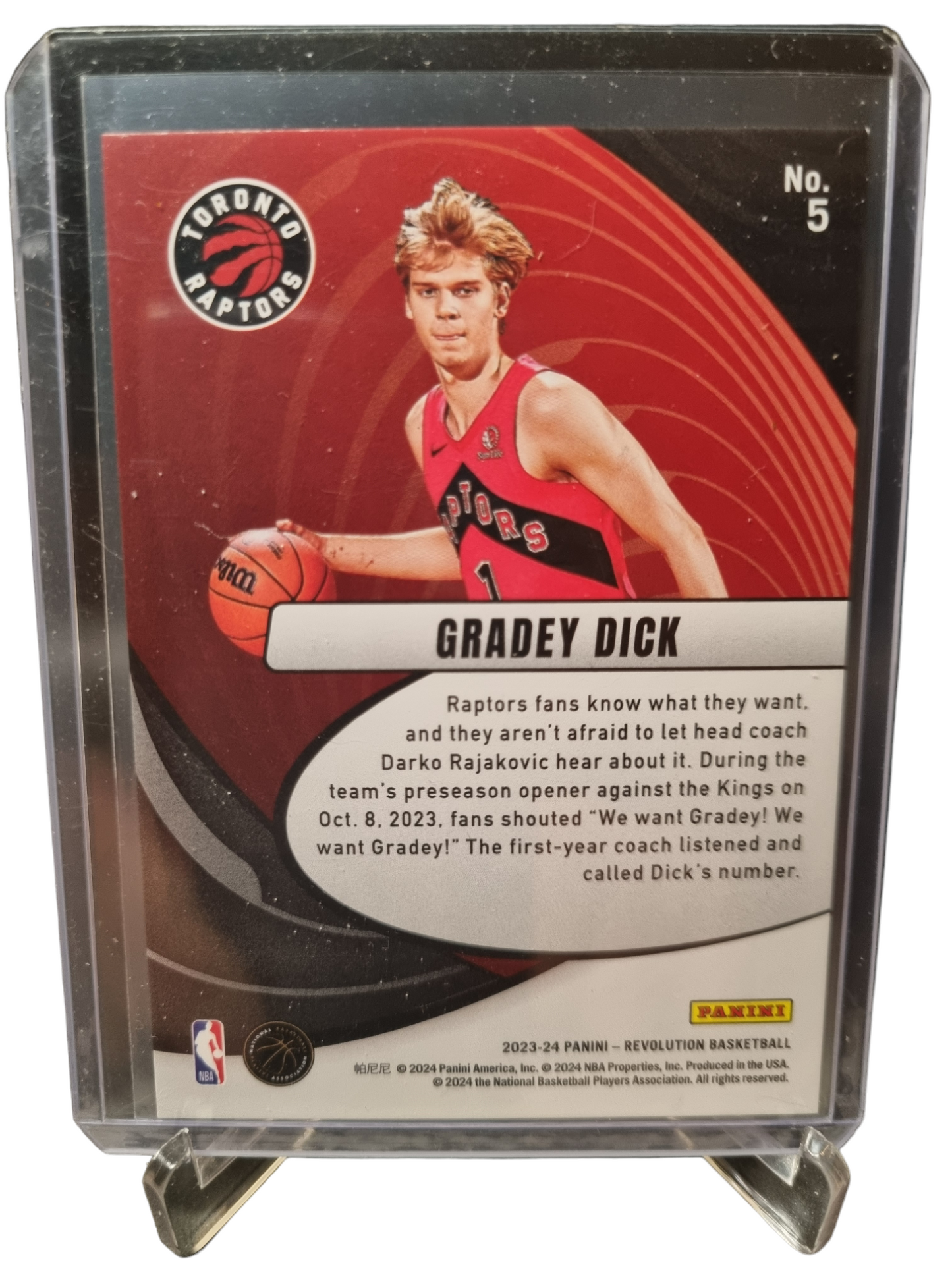 2023-24 Panini Revolution #5 Gradey Dick Rookie Card Vortex