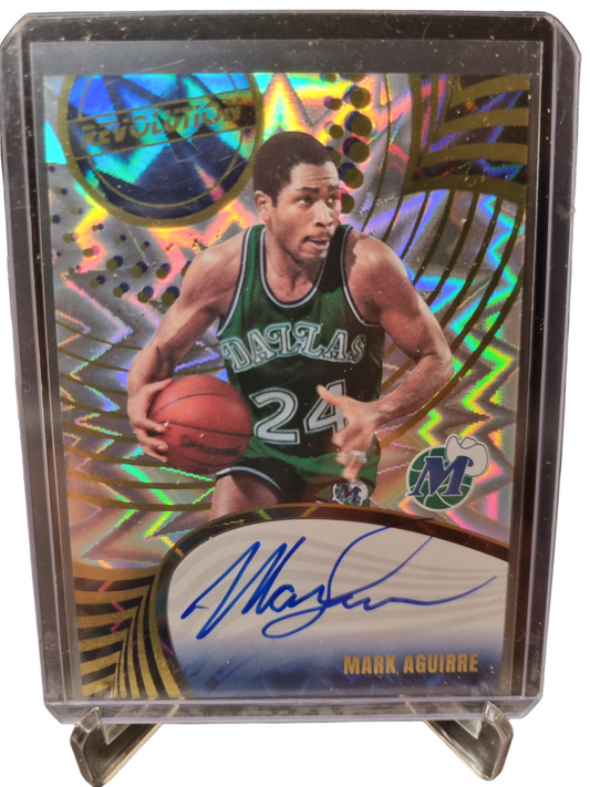 2023-24 Panini Revolution #A-MAD Mark Aguirre On Card Autograph Fractal 15/75