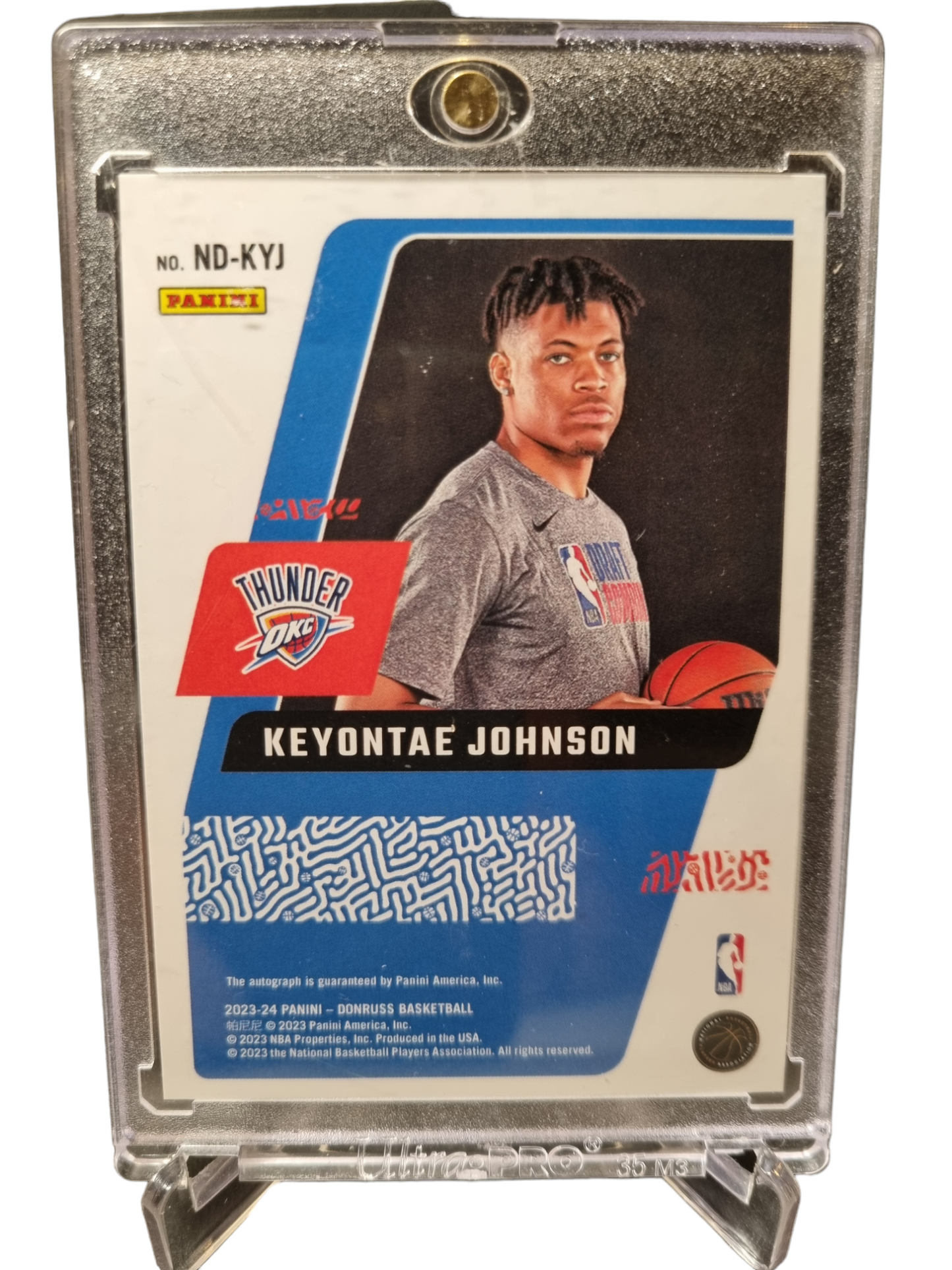 2023-24 Panini Court Kings #ND-KYJ Keyonte Johnson Rookie Card Next Day On Card Autograph