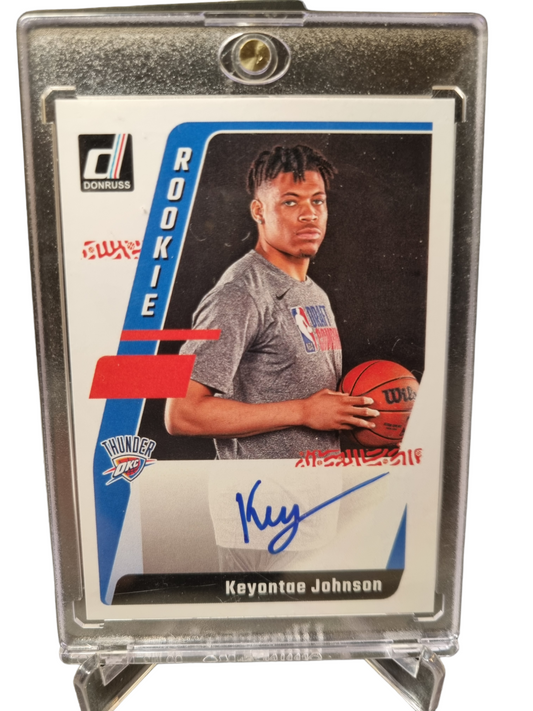 2023-24 Panini Court Kings #ND-KYJ Keyonte Johnson Rookie Card Next Day On Card Autograph