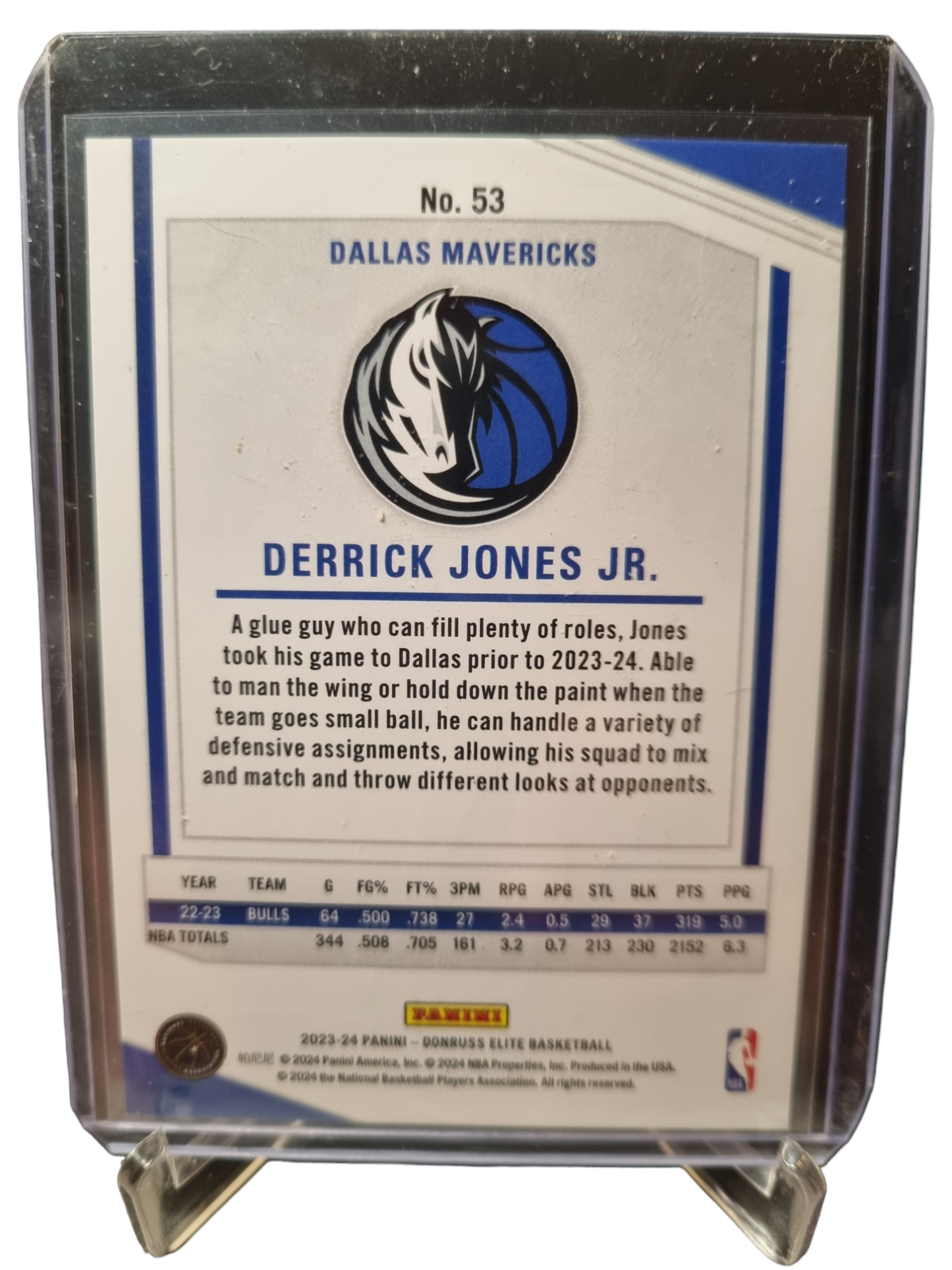 2023-24 Panini Donruss Elite #53 Derrick Jones JR Elite Blue 93/99