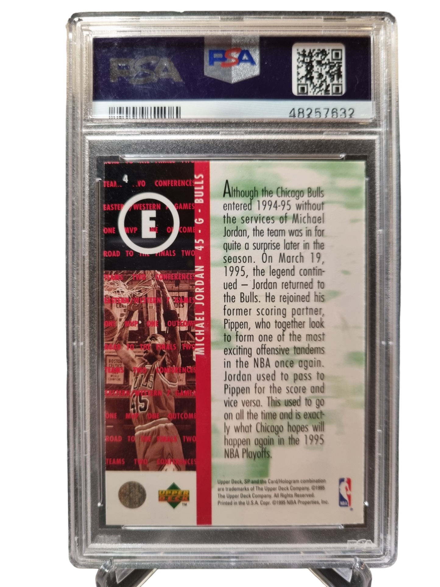 1994 Upper Deck #4 Michael Jordan SP Championship PSA 9 Mint