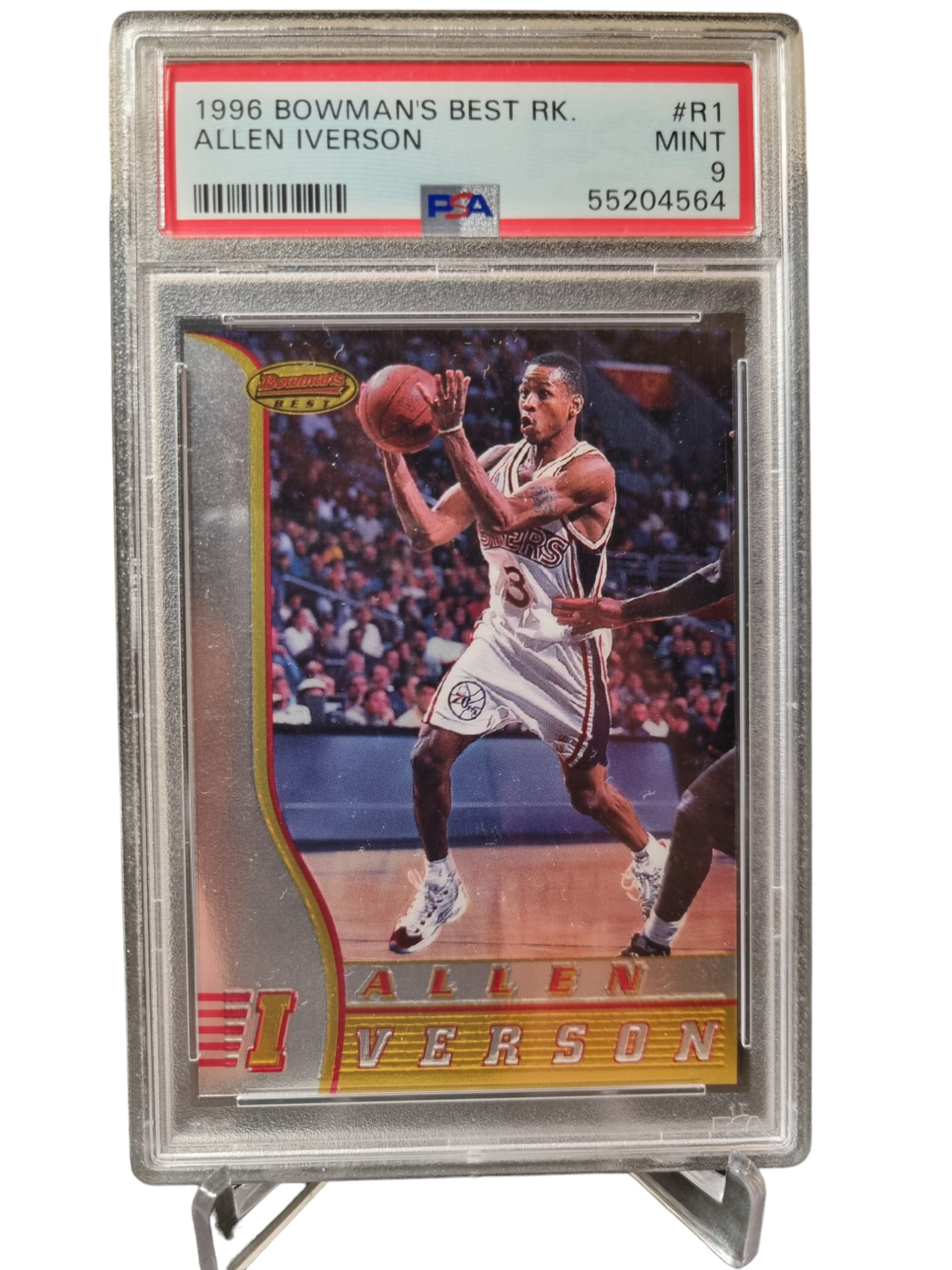 1996 Bowmans Best #R1 Allen Iverson Rookie Card PSA 9 Mint