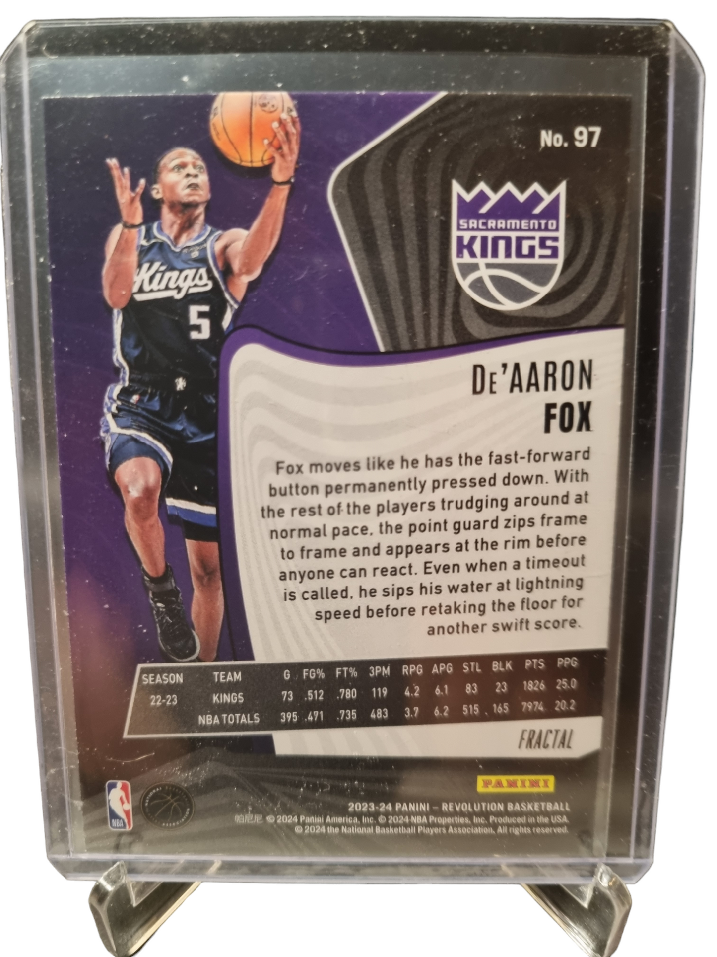 2023-24 Panini Revolution #97 De'Aaron Fox Fractal