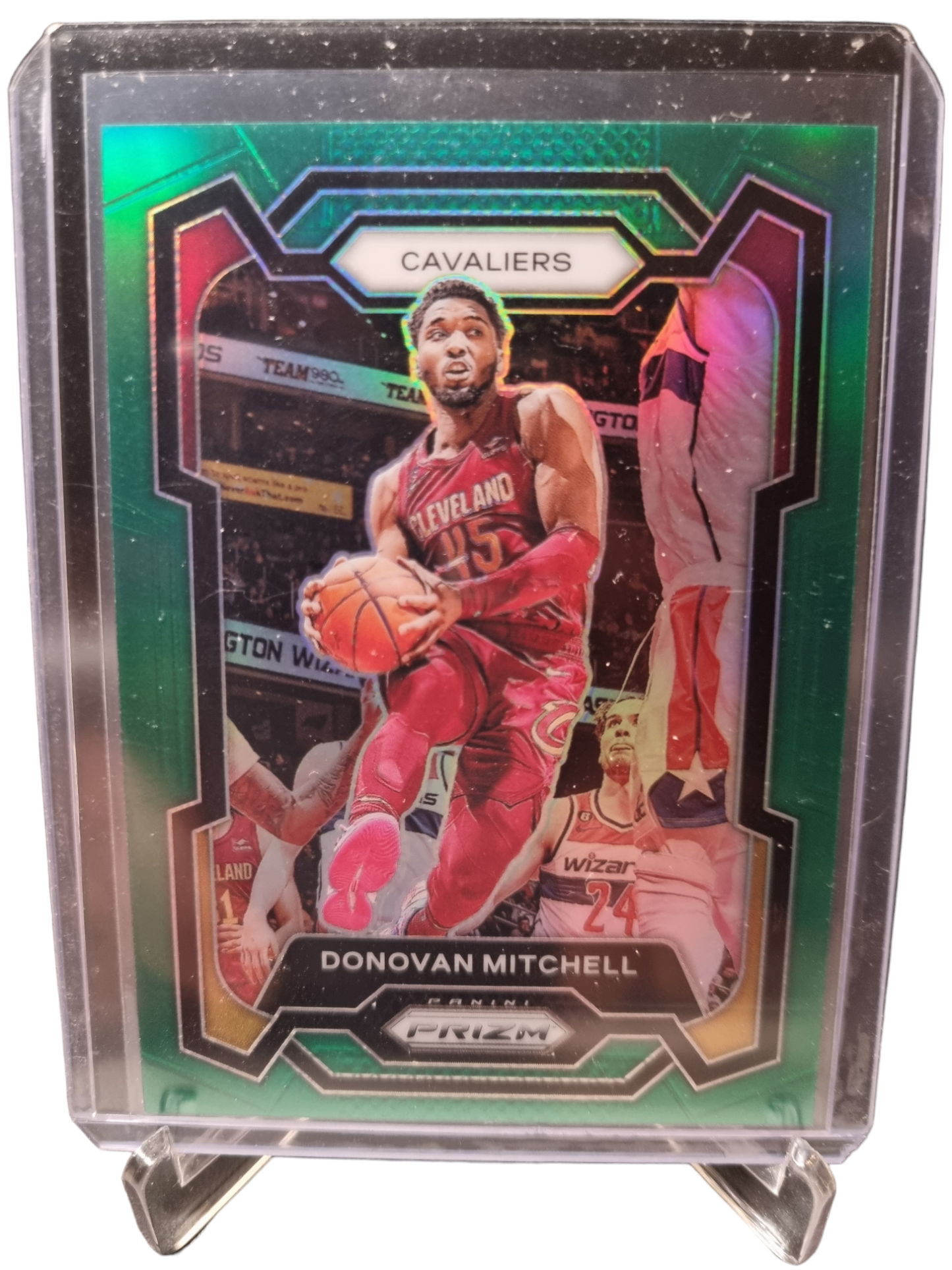 2023-24 Panini Prizm #43 Donovan Mitchell Green Prizm