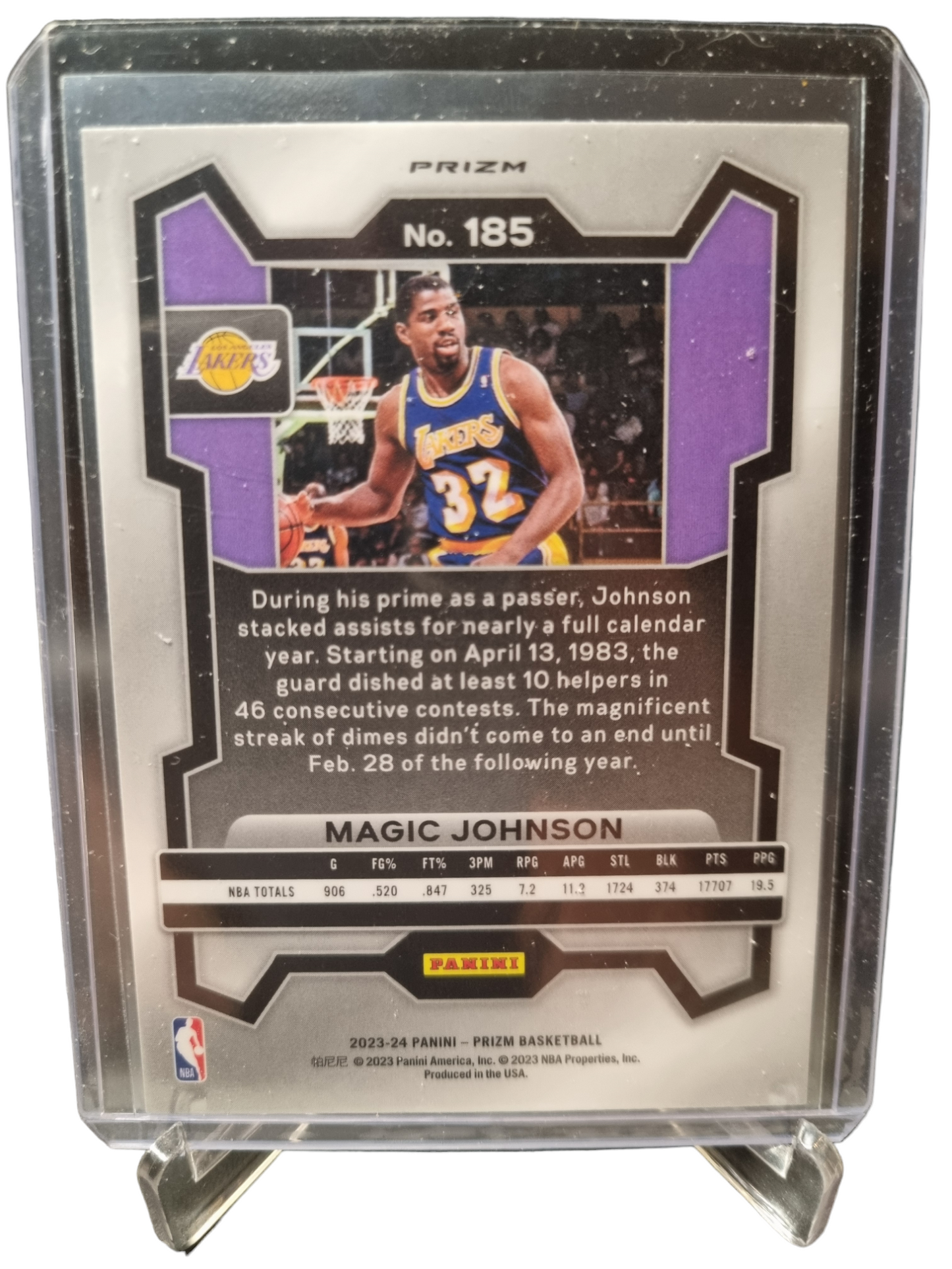 2023-24 Panini Prizm #185 Magic Johnson Green Prizm