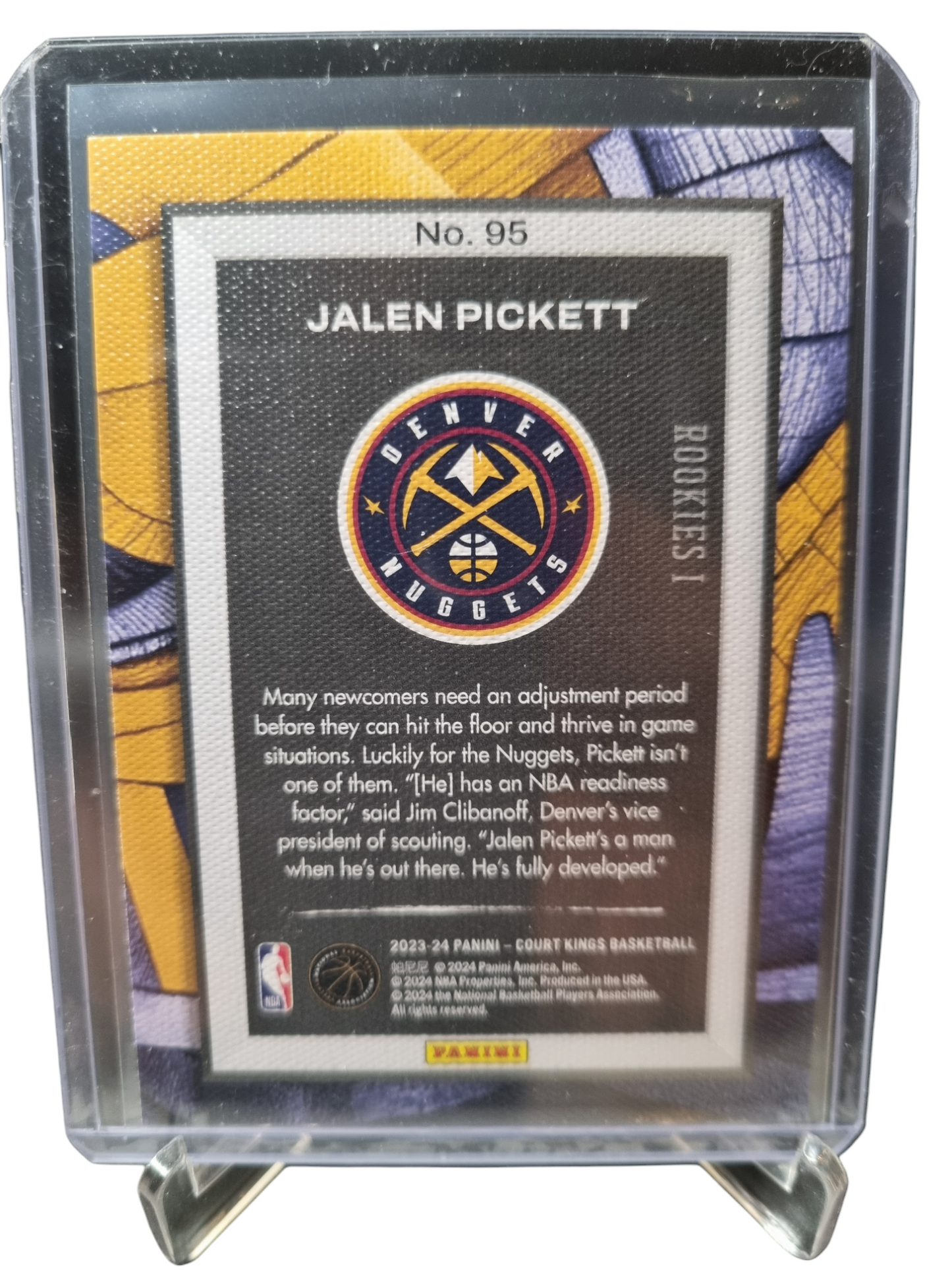 2023-24 Panini Court Kings #95 Jalen Pickett Rookie Card Rookies I