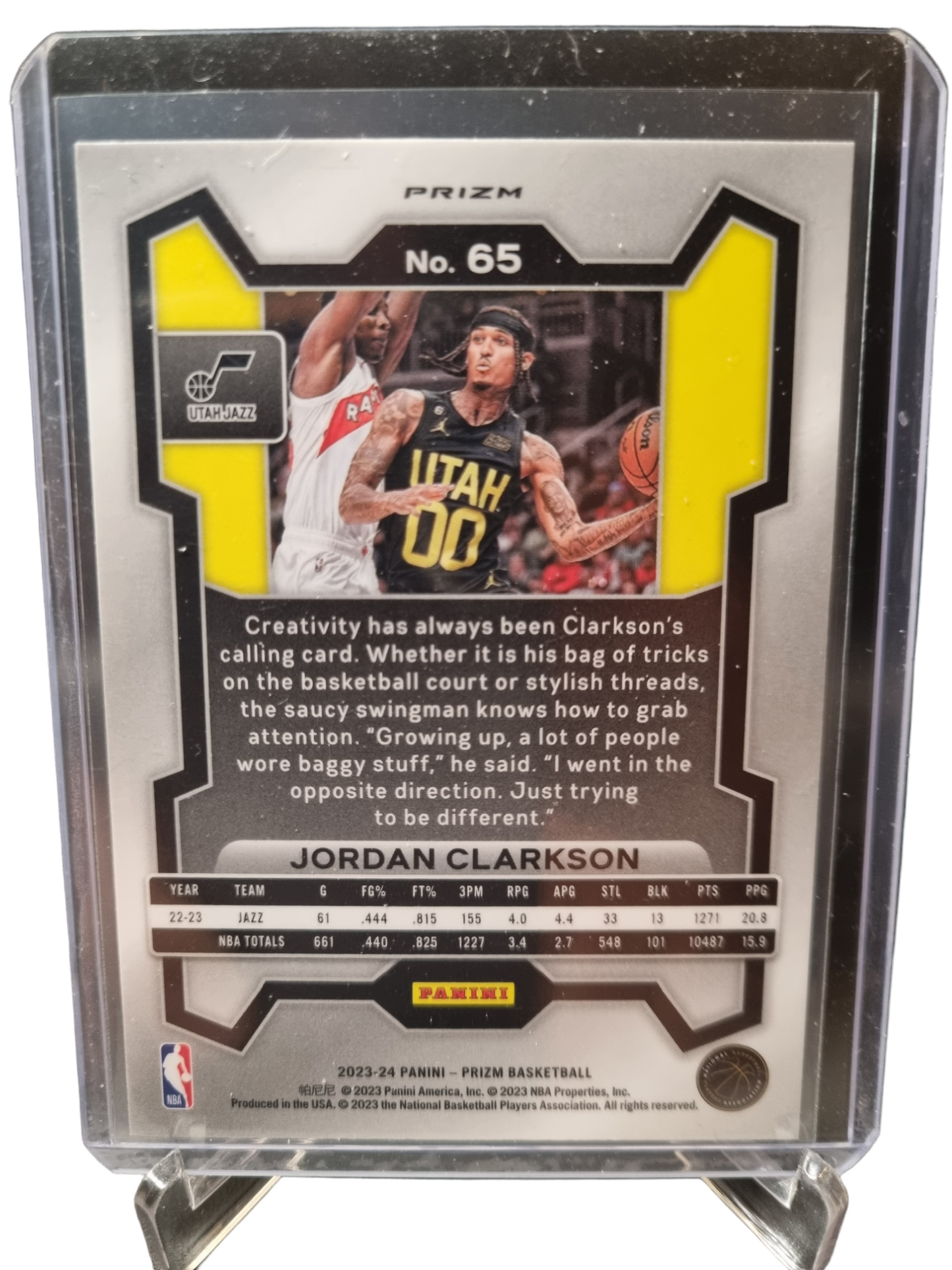 2023-24 Panini Prizm #65 Jordan Clarkson Silver Prizm