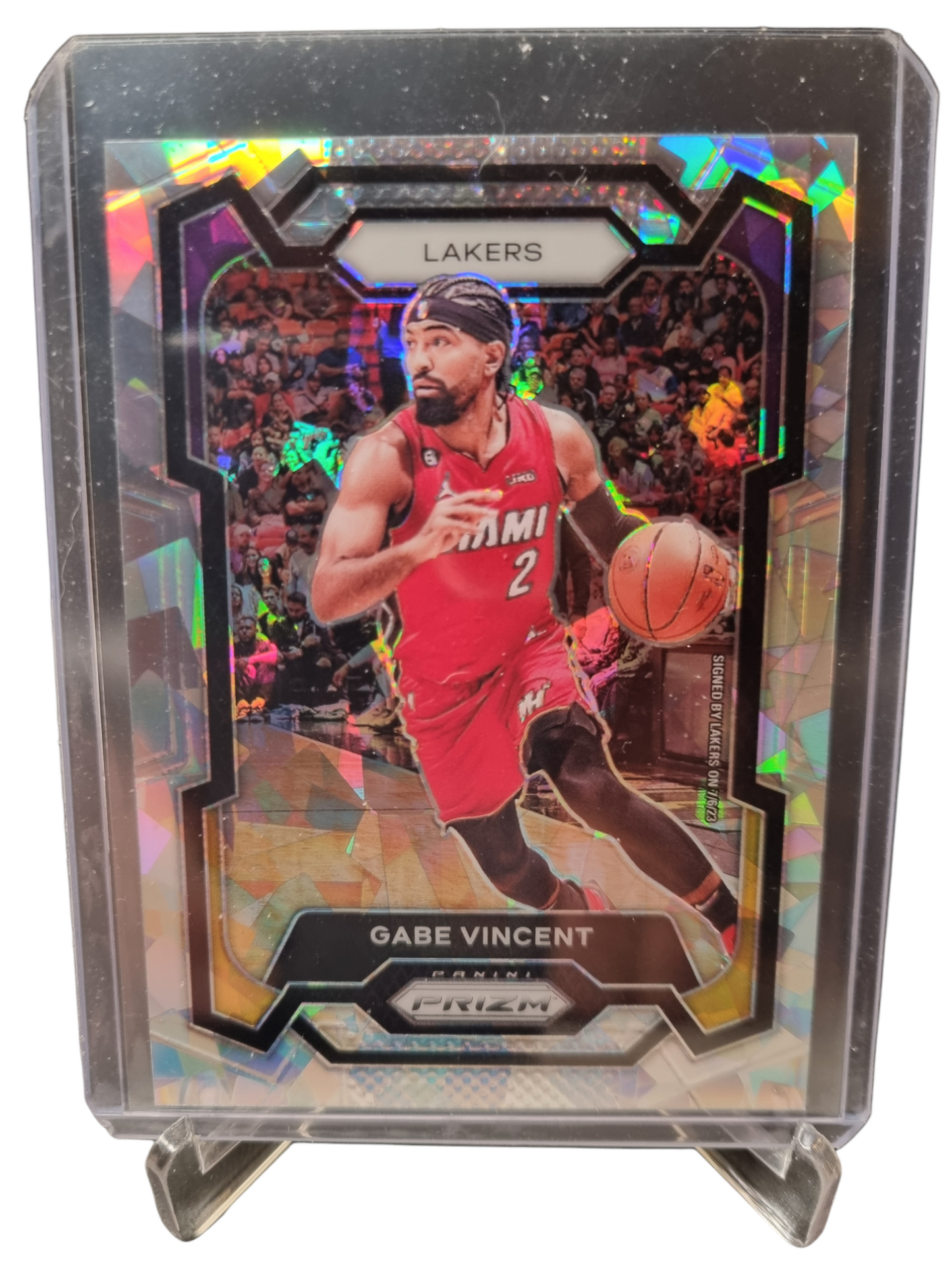 2023-24 Panini Prizm #225 Gabe Vincent Silver Cracked Ice Prizm