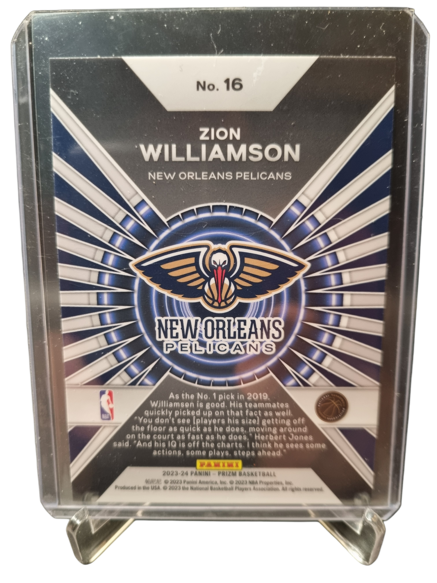 2023-24 Panini Prizm #16 Zion Williamson Dominance